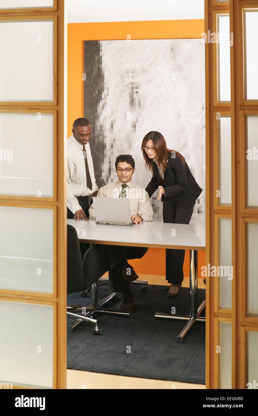 Coworkers in boardroom Stock Photo