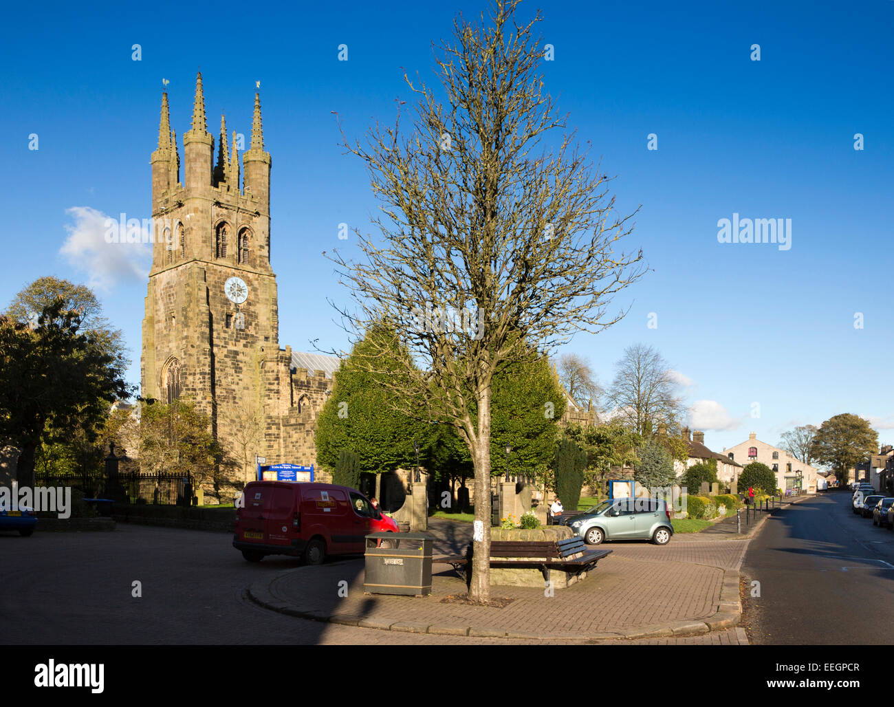 UK, Derbyshire, Tideswell, Church of St John the Baptist Stock Photo