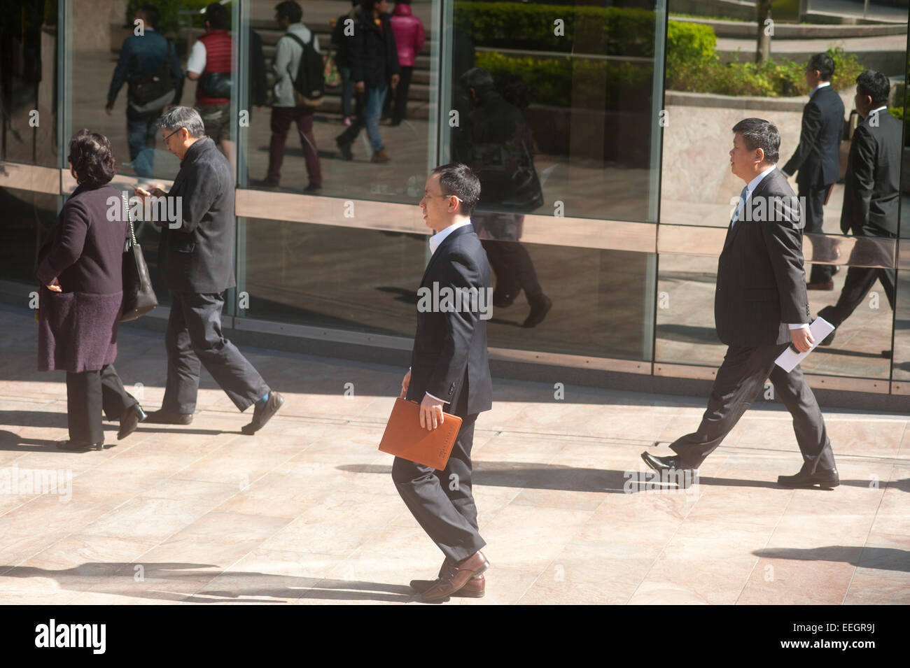 Hong Kong 2015 Financial district Central Exchange forum IFC Stock Photo