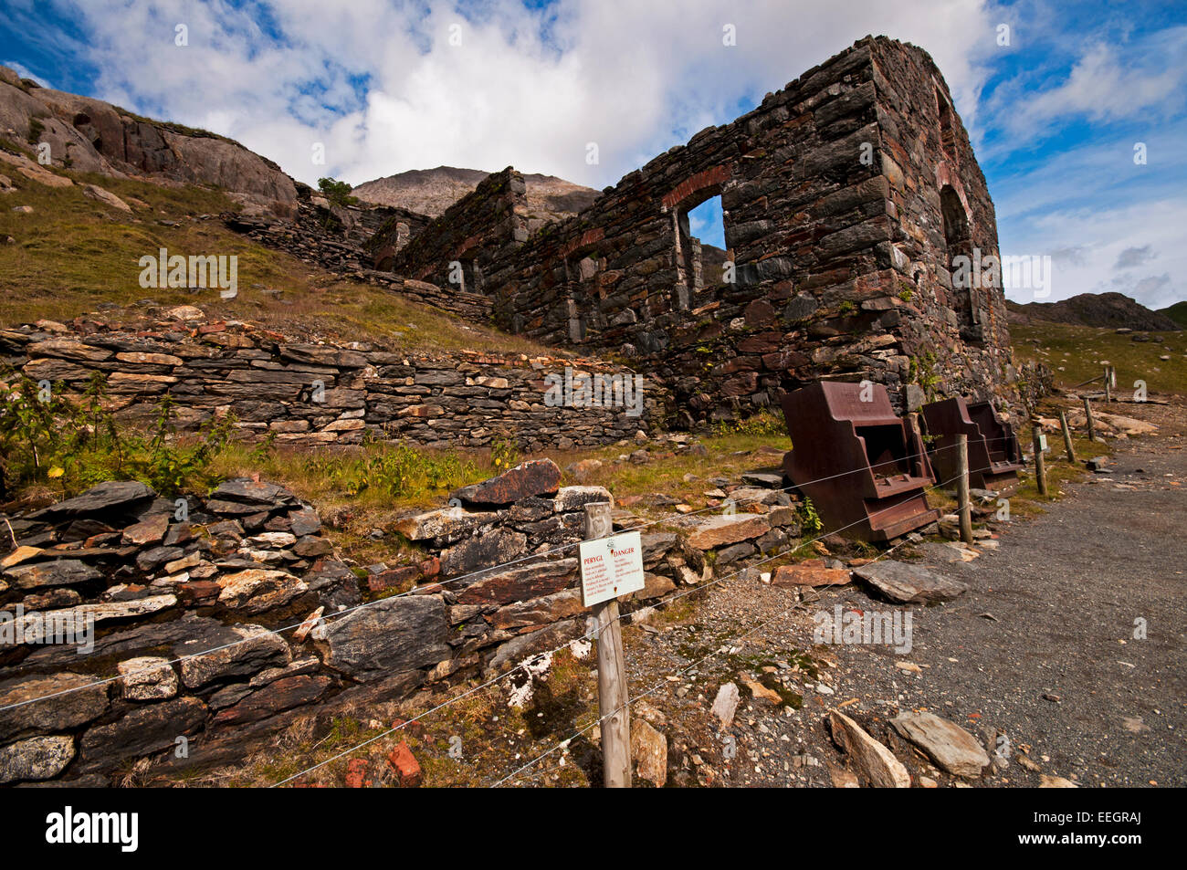 Ruined crushing mill located next to the Miners Track en route to