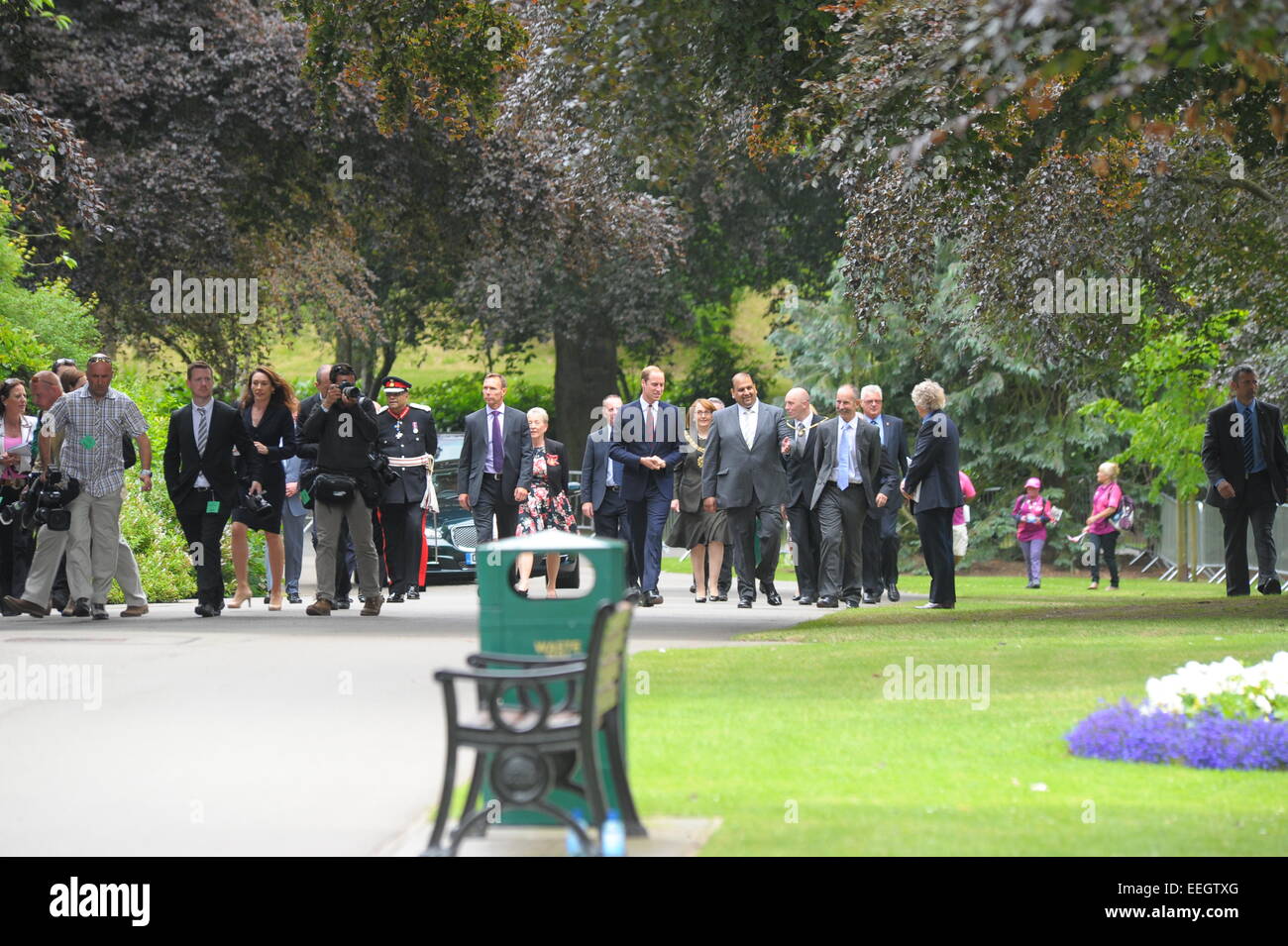 Prince William, Duke of Cambridge visits Coventry War Memorial Park