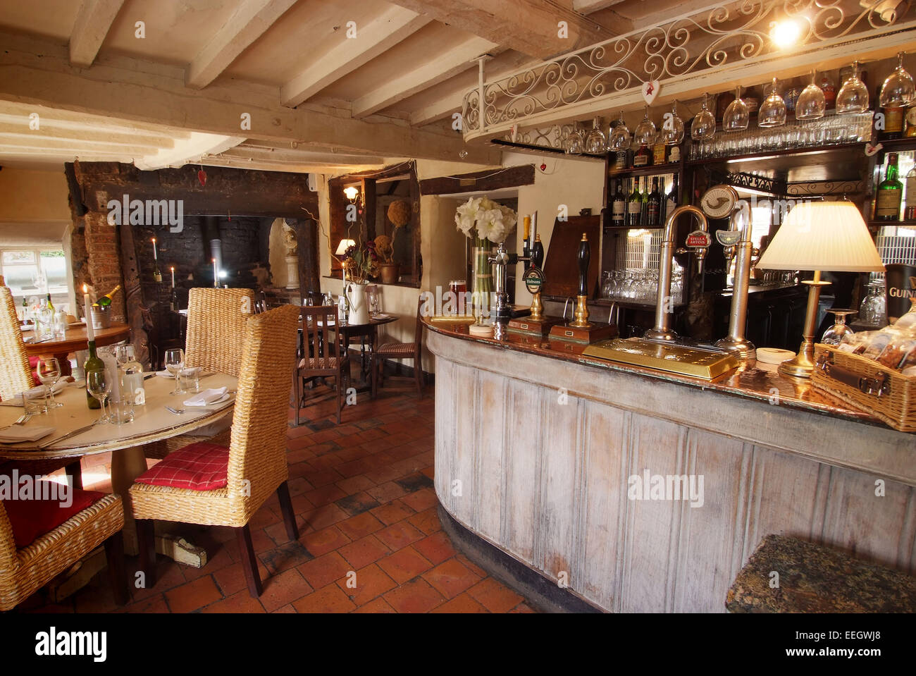 The Feathers at Brockton public house, Shropshire, UK Stock Photo Alamy