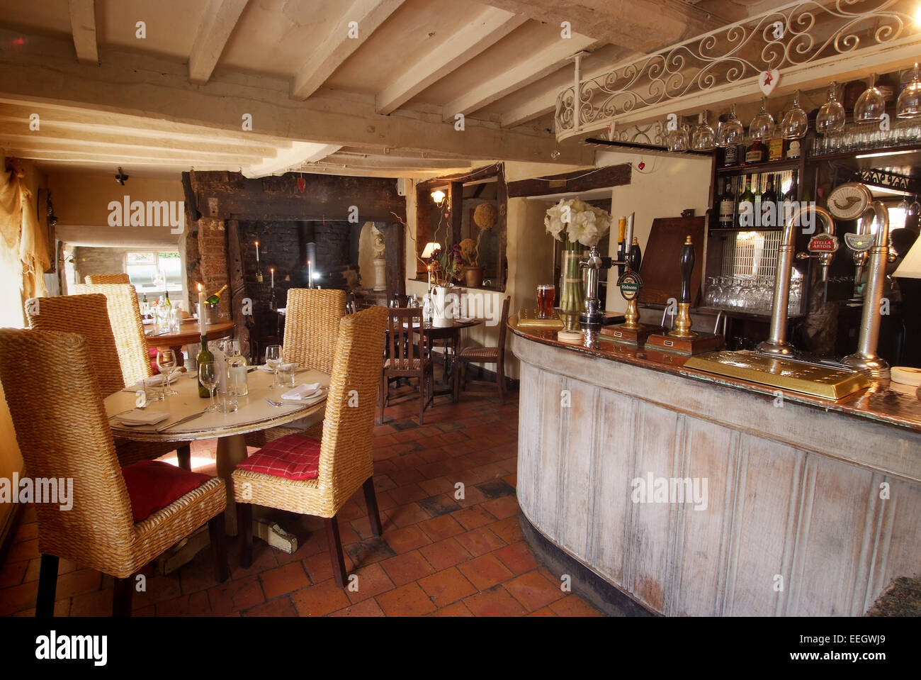 The Feathers at Brockton public house, Shropshire, UK Stock Photo Alamy