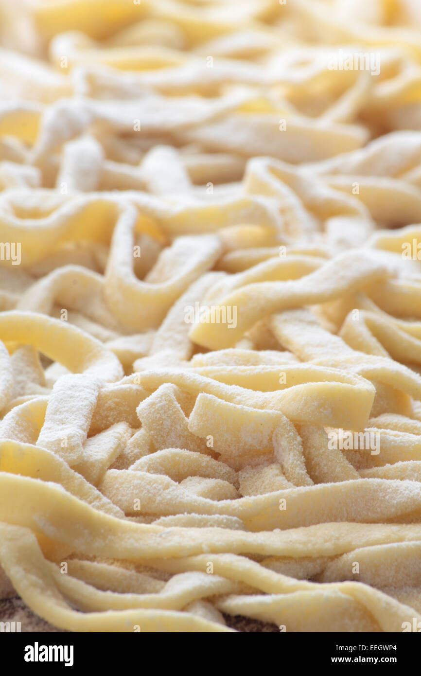 Homemade fettuccine pasta Stock Photo Alamy