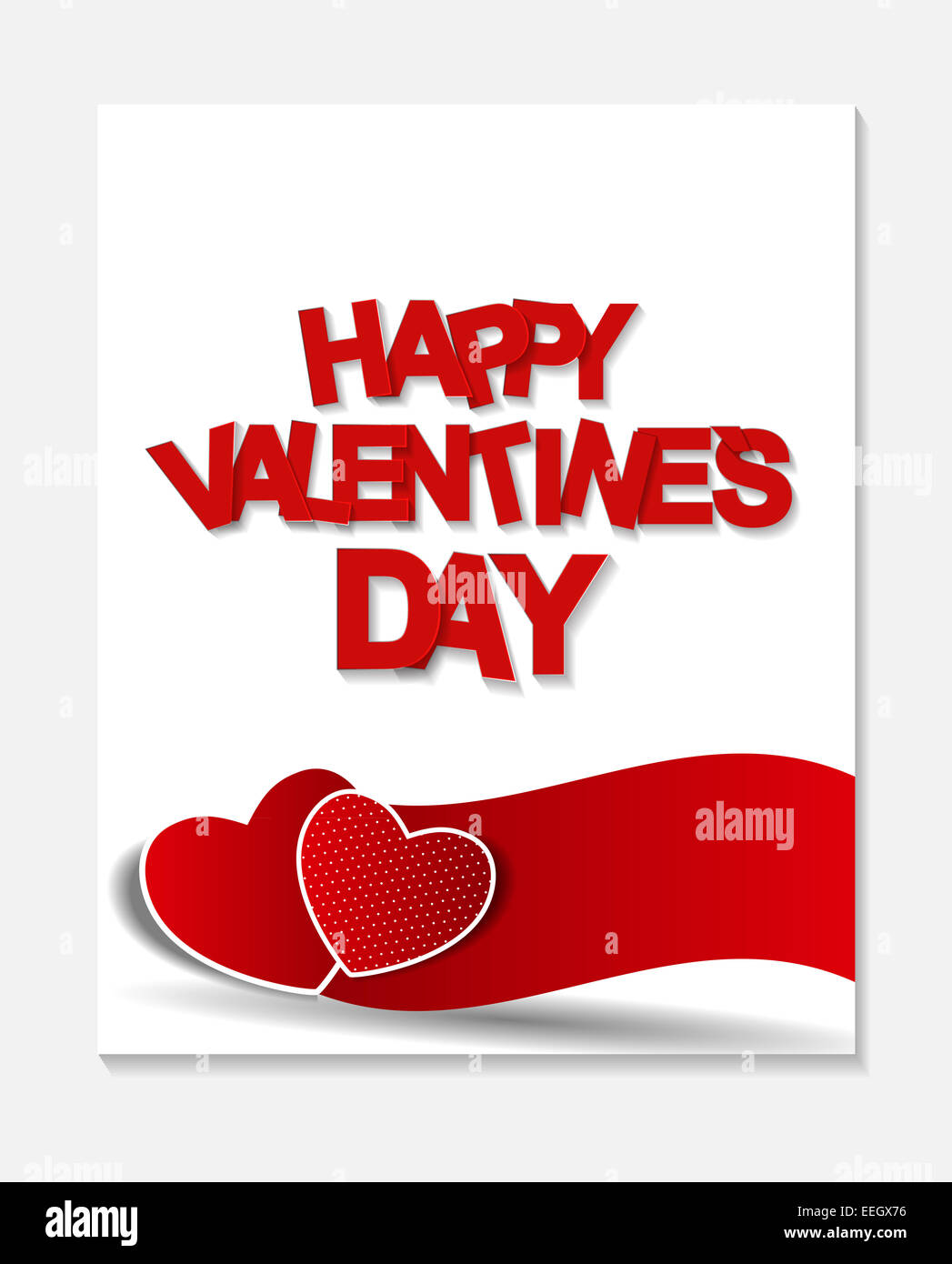 Happy Valentines Day Card. Vector Illustration Stock Photo - Alamy