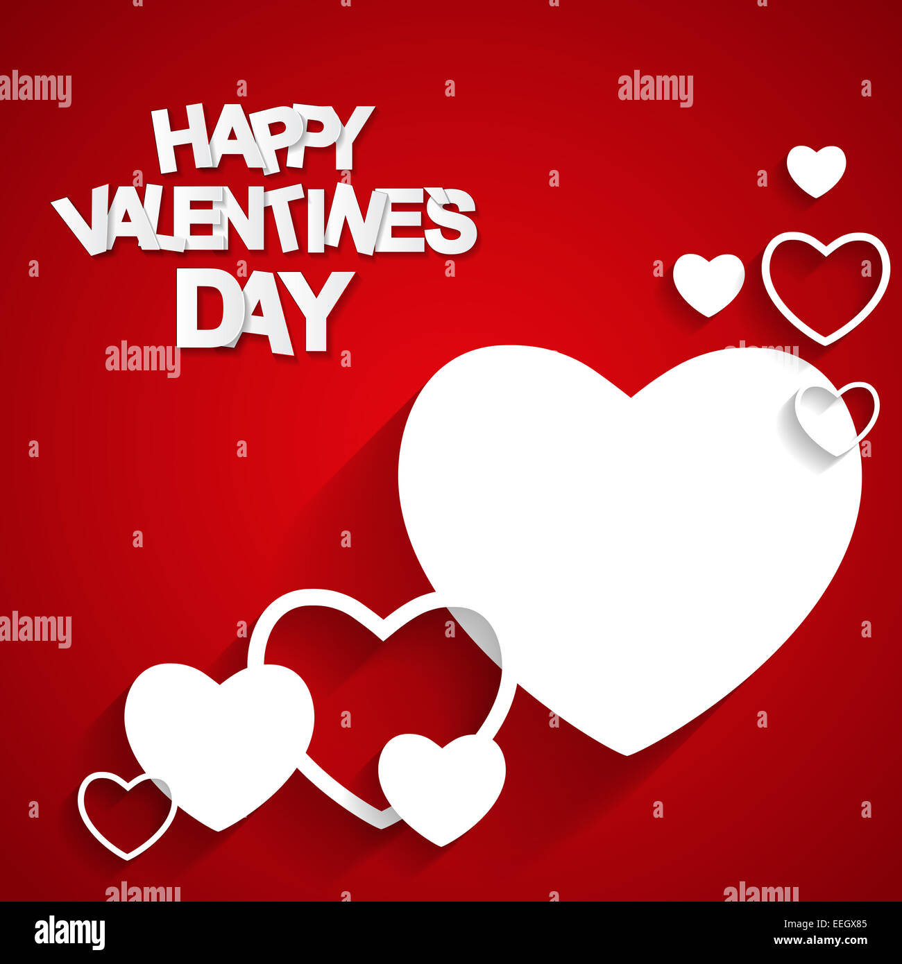 Happy Valentines Day Card. Vector Illustration Stock Photo - Alamy