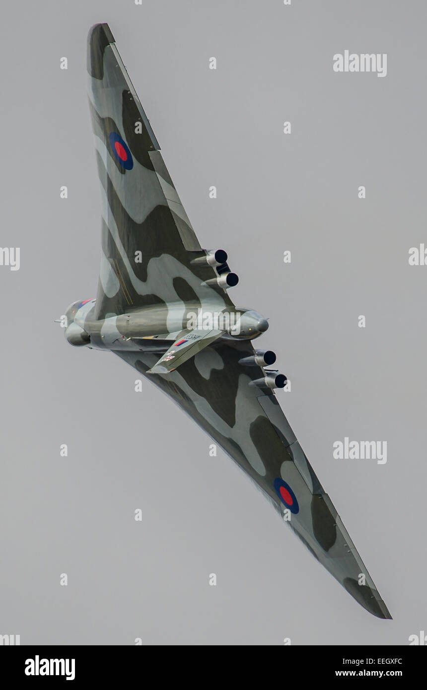 Avro Vulcan XH558 (civil aircraft registration G-VLCN) - The Spirit Of Great Britain - is the world's only airworthy Vulcan - 2014 Stock Photo