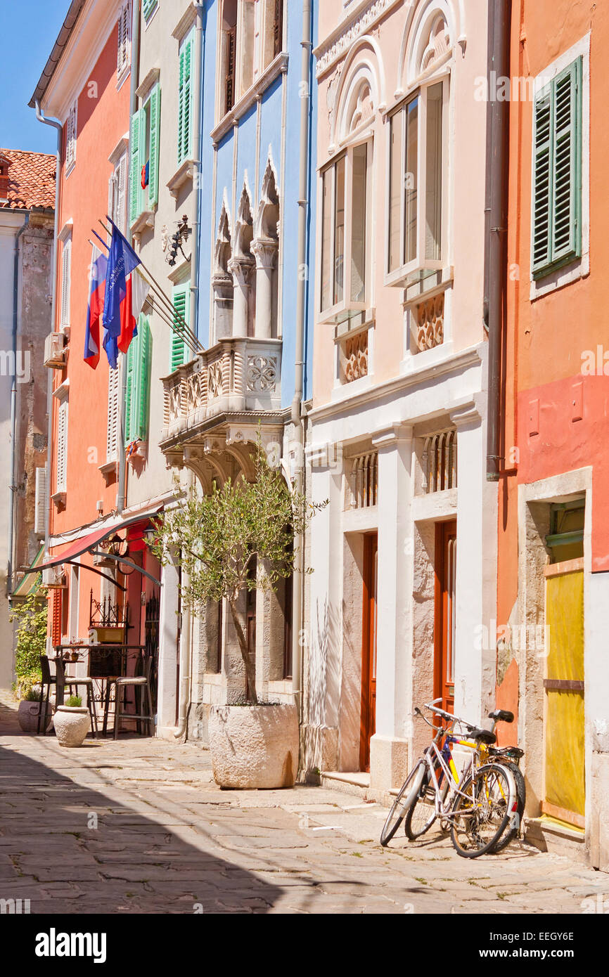 Street in Piran Slovenia Stock Photo Alamy