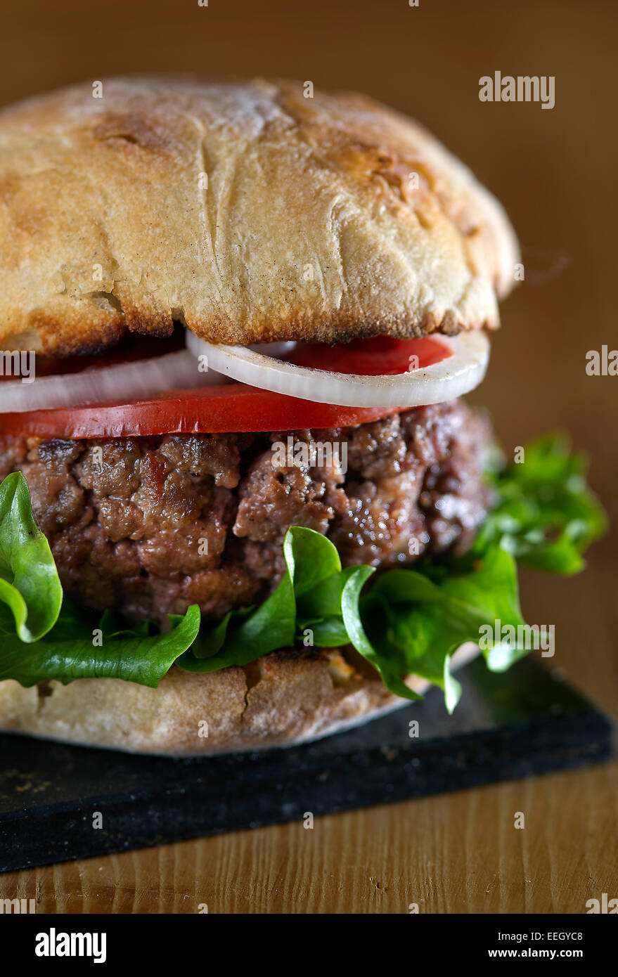 Homemade beef burger Stock Photo Alamy