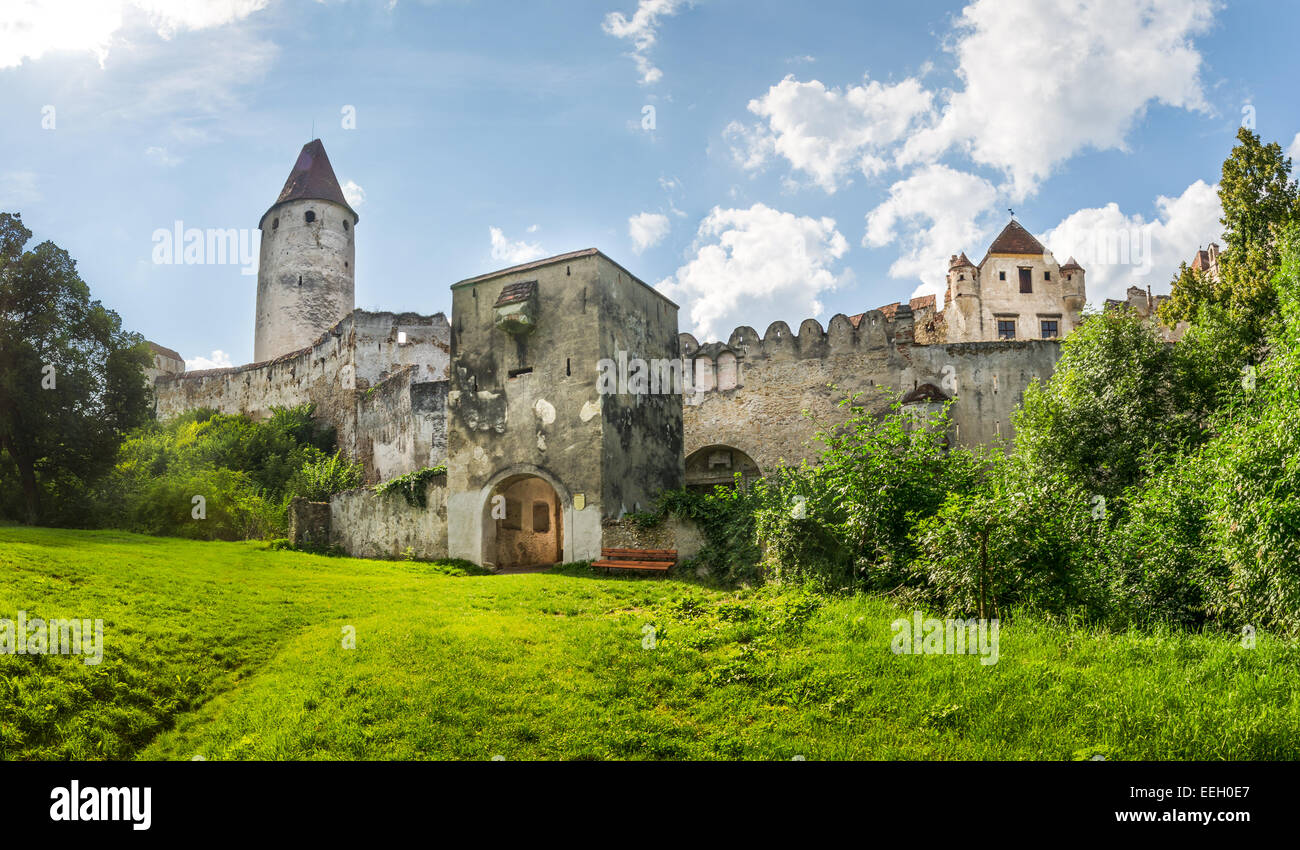 Seebenstein Castle during a Bright Sunny Day Stock Photo