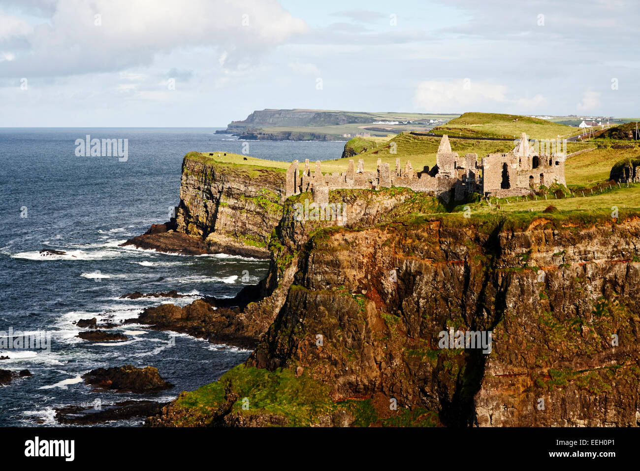 Dunluce castle on the north antrim coast game of thrones filming location for house of greyjoy Stock Photo