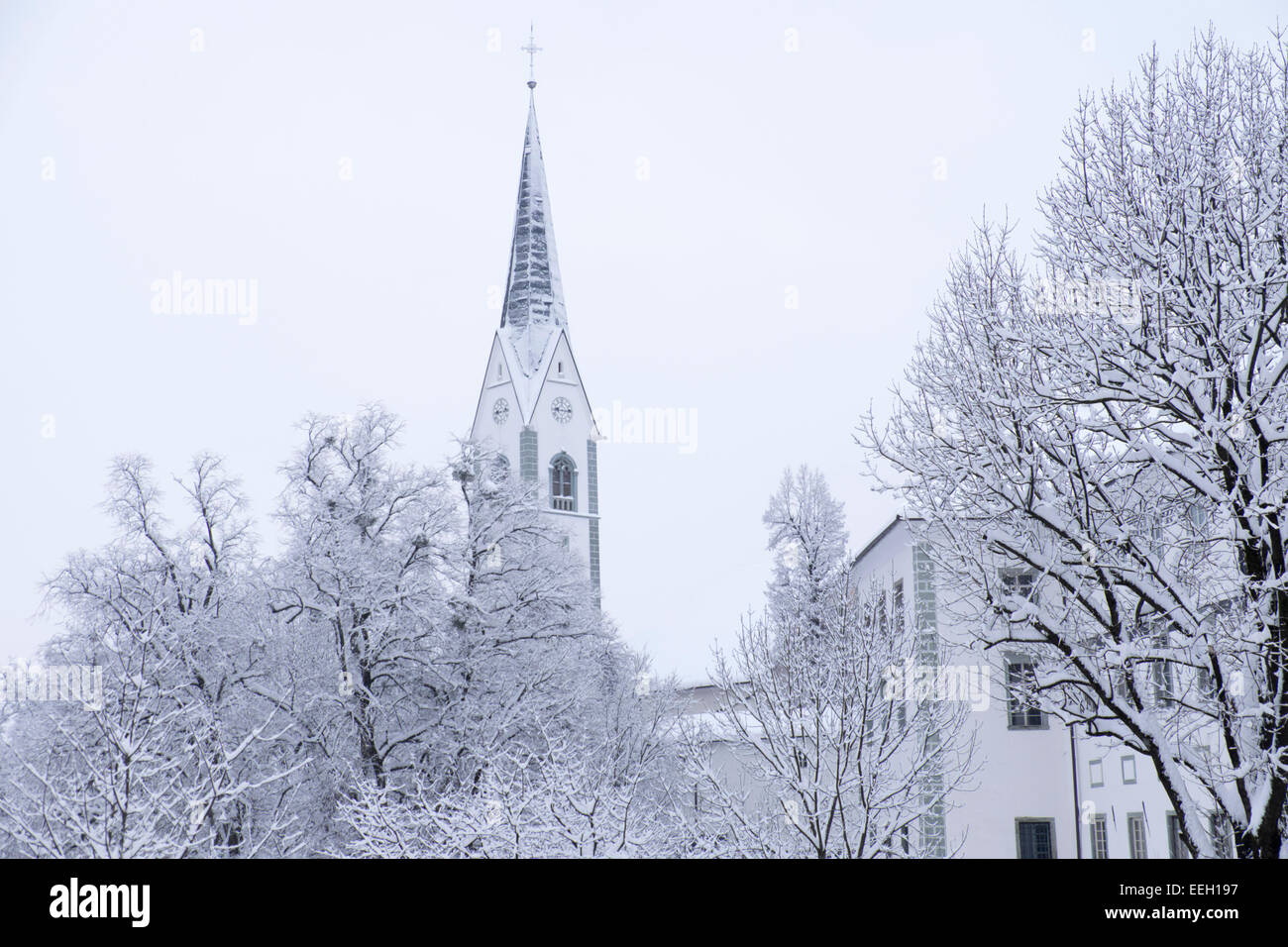 View of Radovljica on a winter day , Slovenia Stock Photo