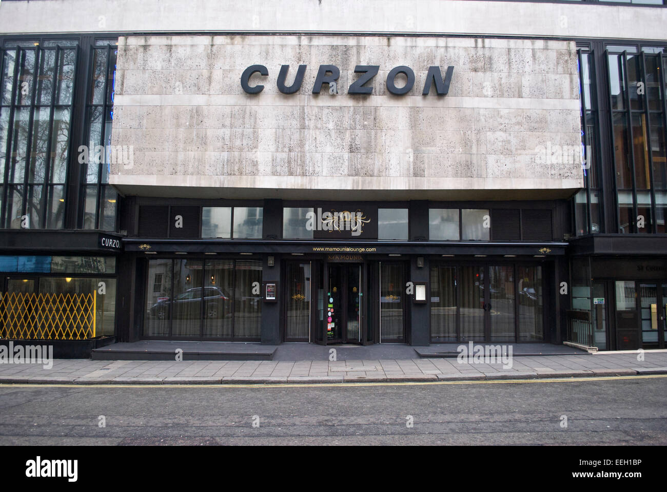 The entrance to the Curzon Mayfair arthouse cinema, Curzon Street, Mayfair, London, W1, England, UK Stock Photo