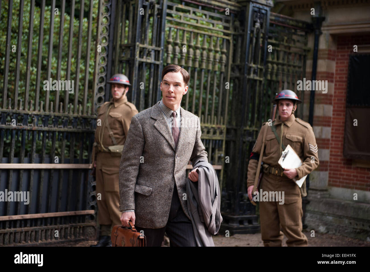 The Imitation Game is a 2014 historical thriller film about British mathematician, logician, cryptanalyst and pioneering computer scientist Alan Turing. Turing was a key figure in cracking Nazi Germany's naval Enigma code which helped the Allies win the Second World War, only to later be criminally prosecuted for his homosexuality. The film stars Benedict Cumberbatch as Turing, and is directed by Morten Tyldum. Stock Photo