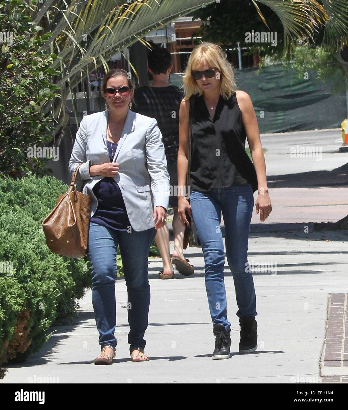 Malin Akerman, dressed causally in jeans, goes out to lunch with a