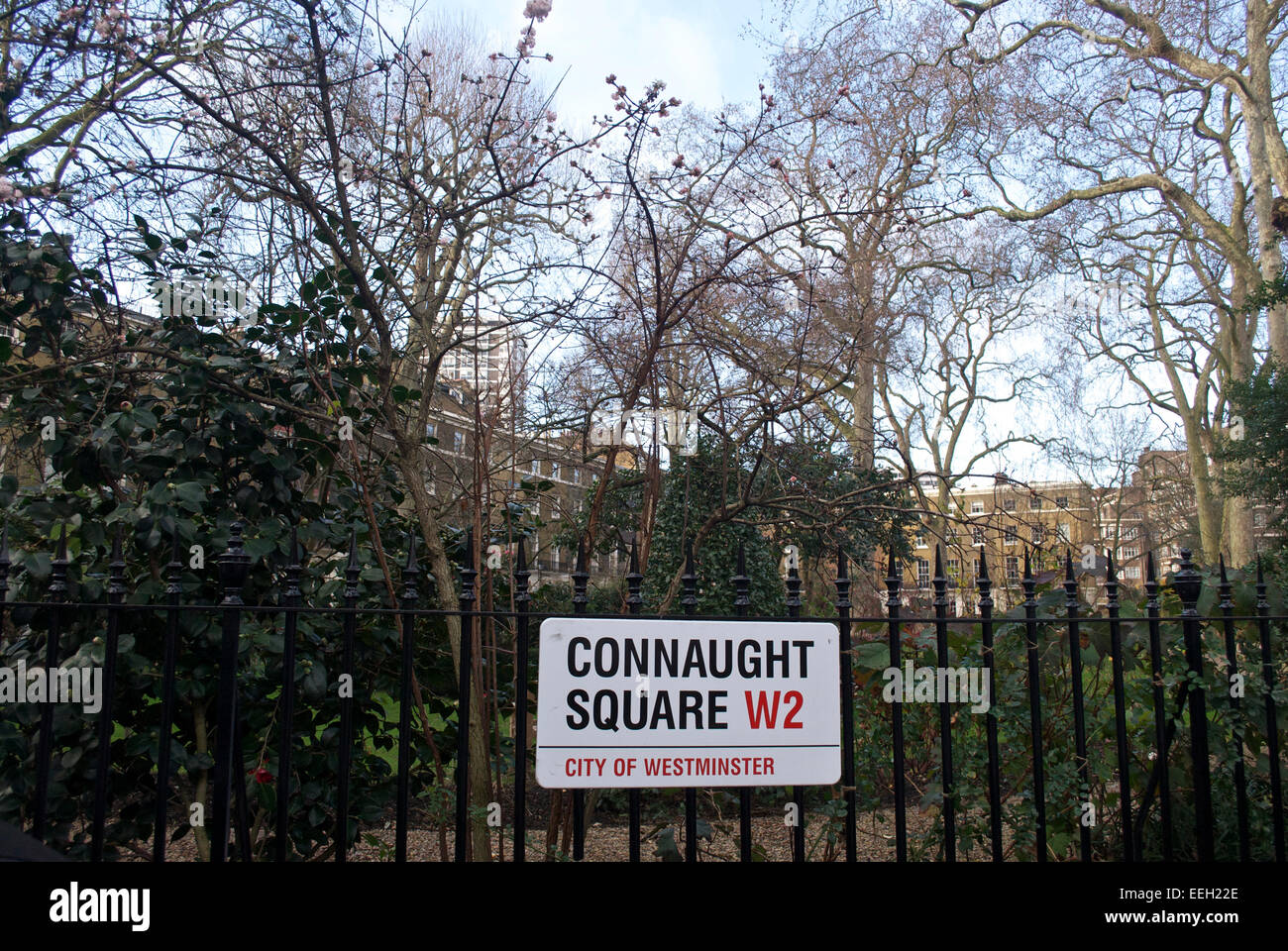 Connaught Square, Bayswater, London, W2, City of Westminster, Stock Photo