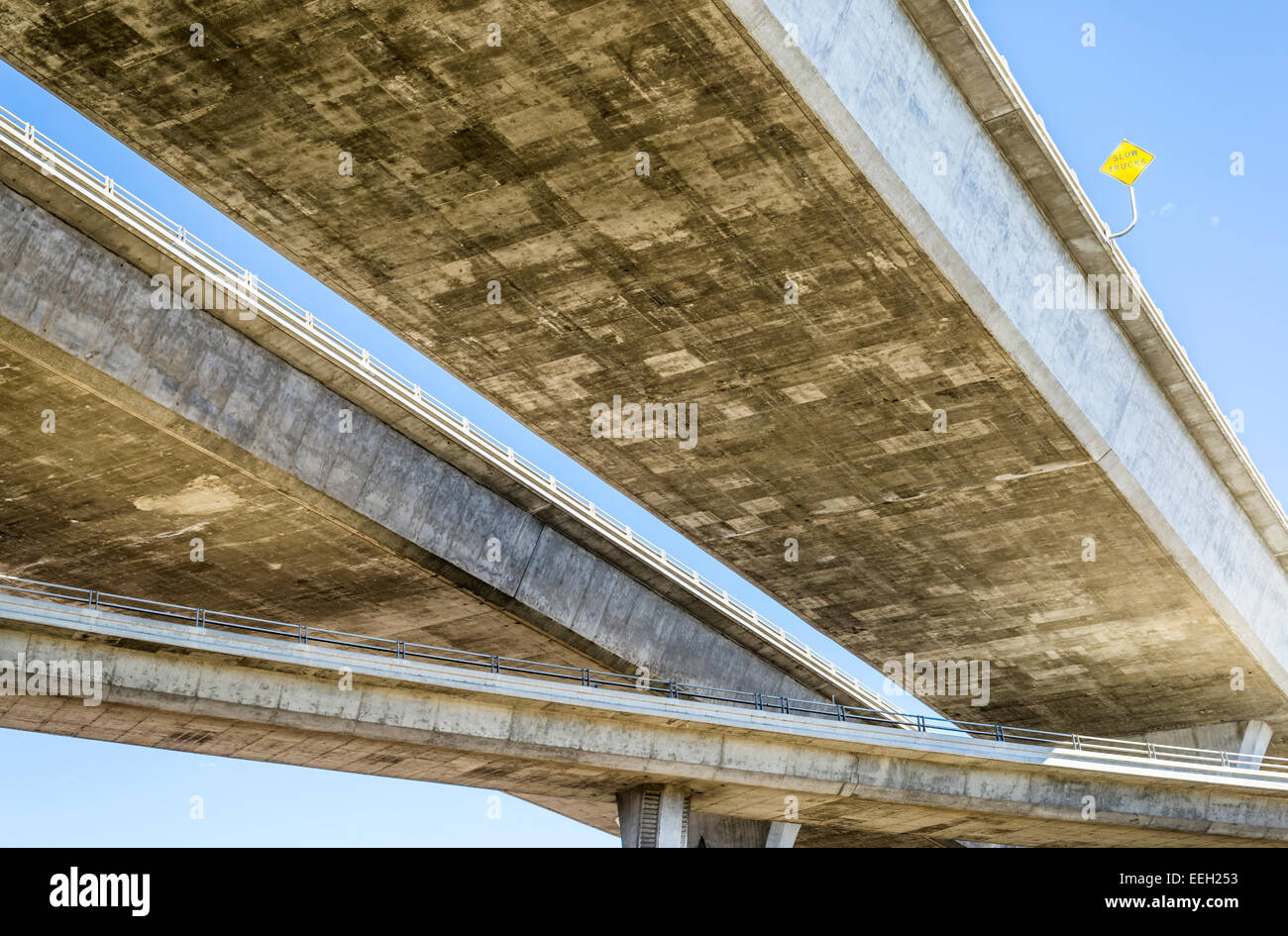 San Diego freeways and concrete structures. Abstract image. San Diego, California,  United States. Stock Photo