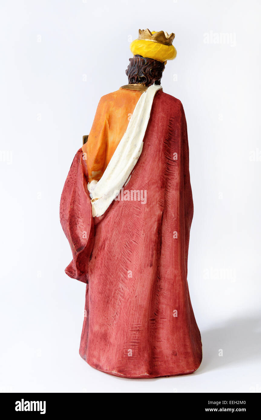 Individual elements of the Catholic Christian crib isolated on white