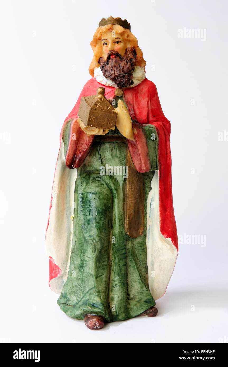 Individual elements of the Catholic Christian crib isolated on white