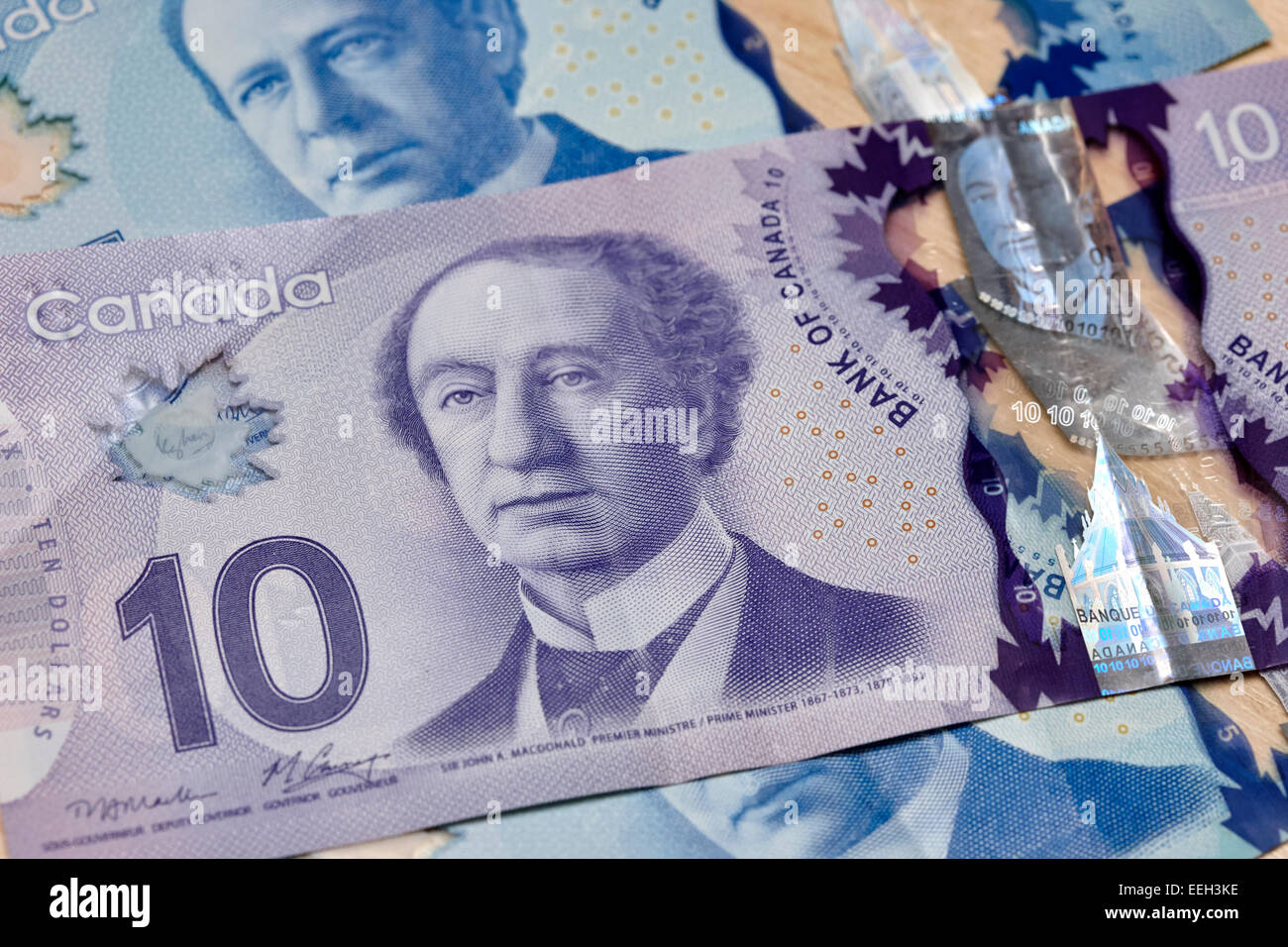 sir john macdonald on the canadian 10 dollar note Stock Photo