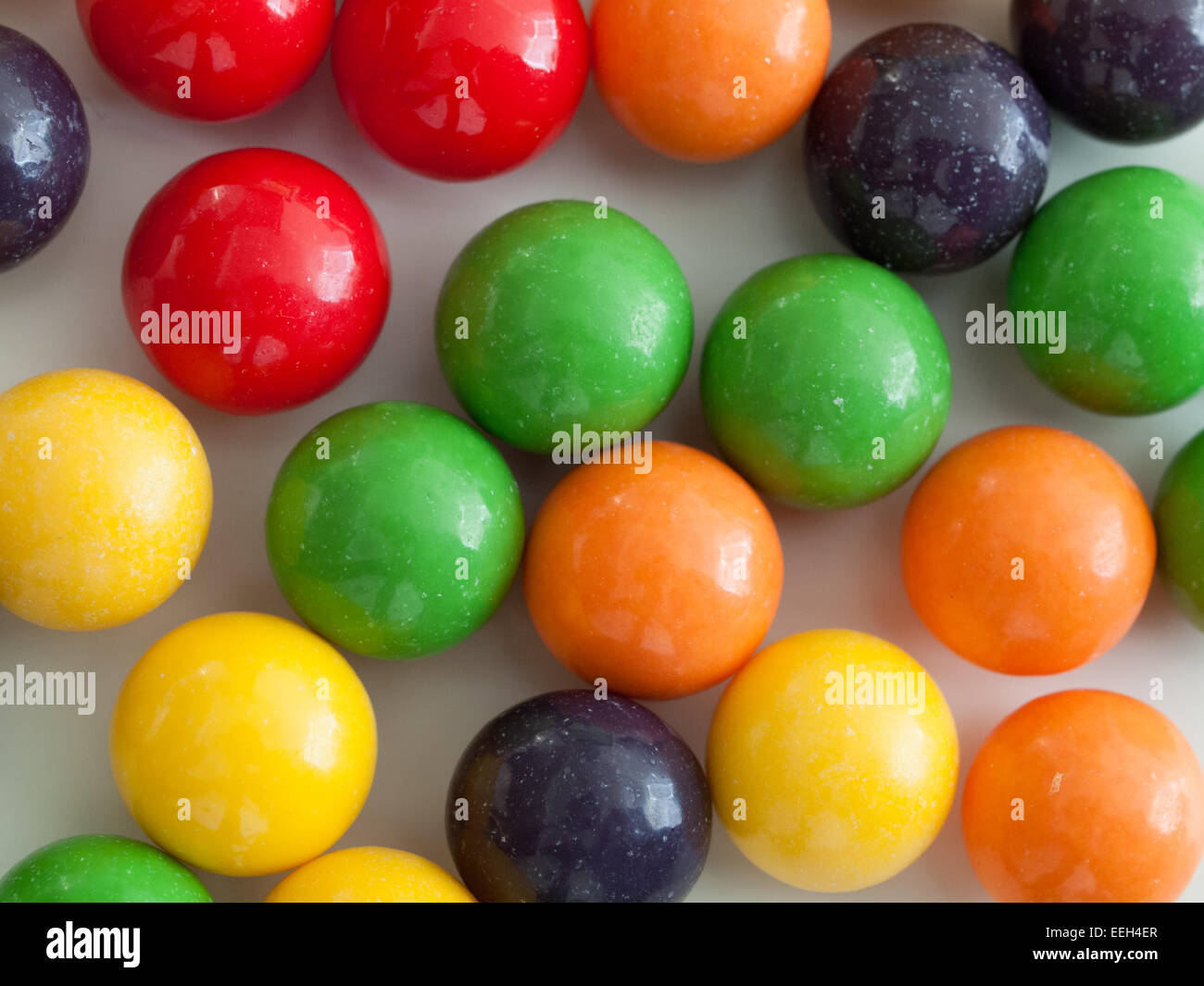 A closeup of Everlasting Gobstopper hard candy.  Manufactured by the Willy Wonka Candy Company, a Nestlé brand. Stock Photo