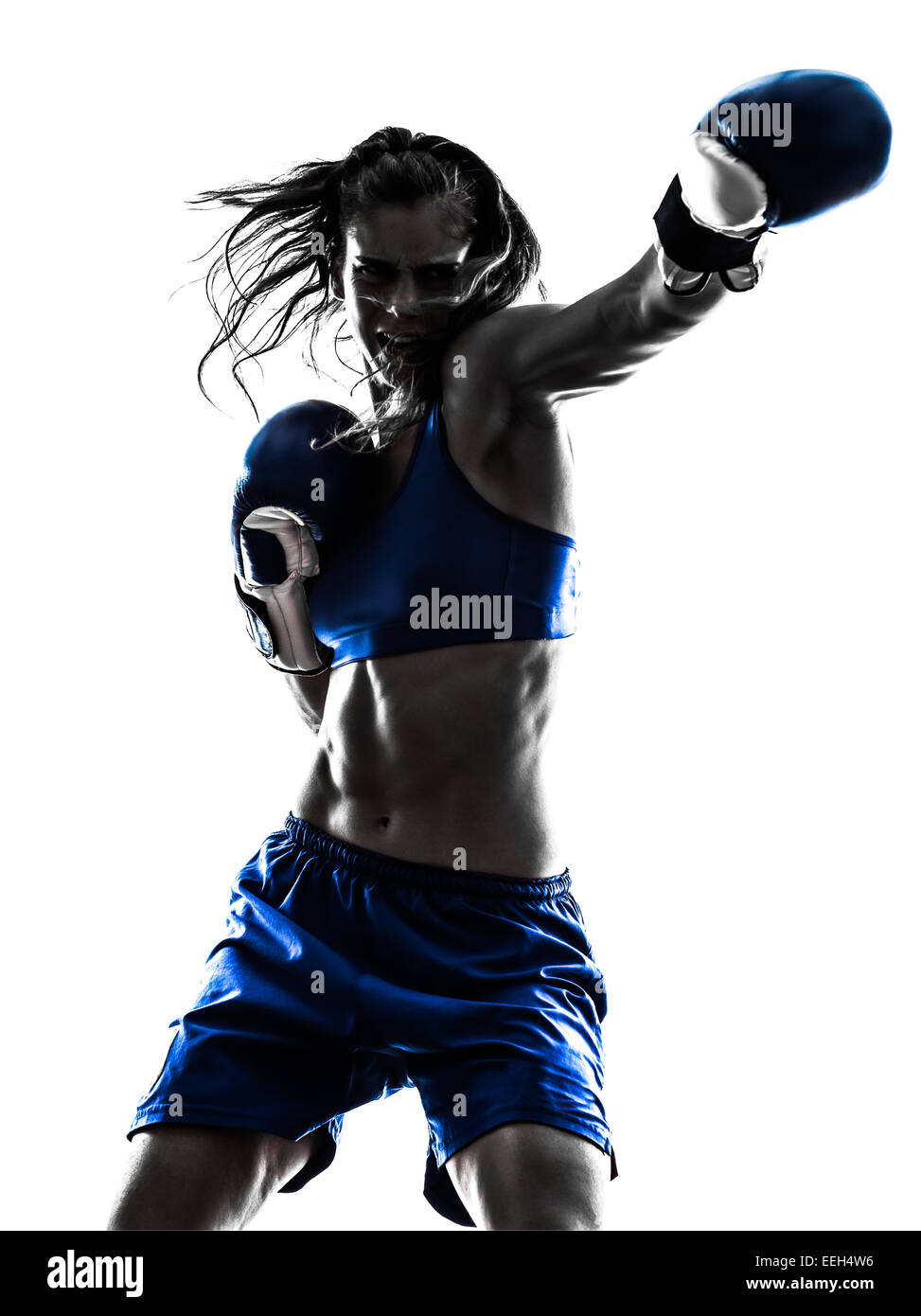 Shadow boxing woman hi-res stock photography and images - Alamy