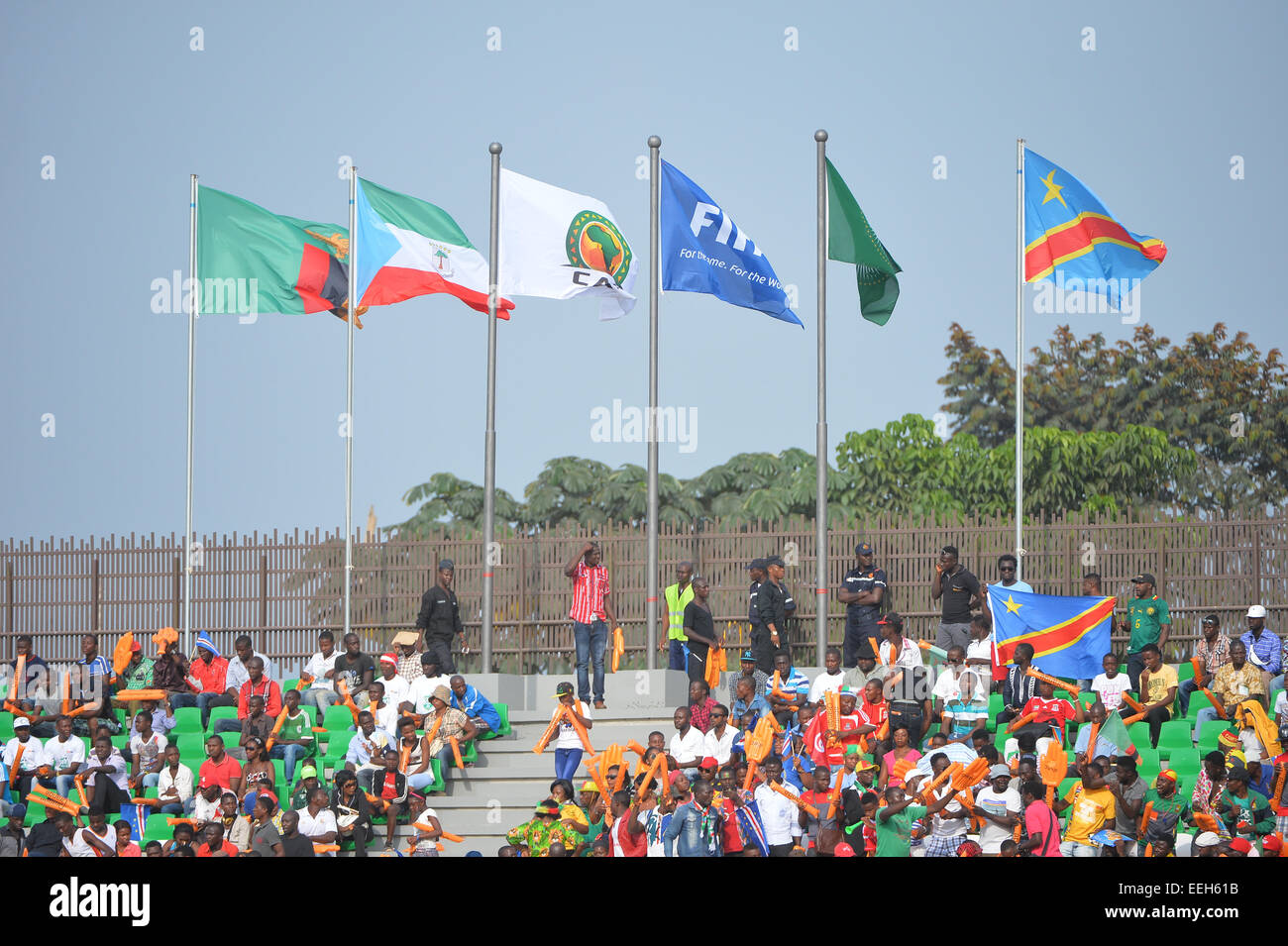 Estadio de Bata, Bata, Equatorial Guinea. 18th Jan, 2015. African Cup of Nations football tournament. DR Congo versus Zambia. Crowds fill the stadium © Action Plus Sports/Alamy Live News Stock Photo