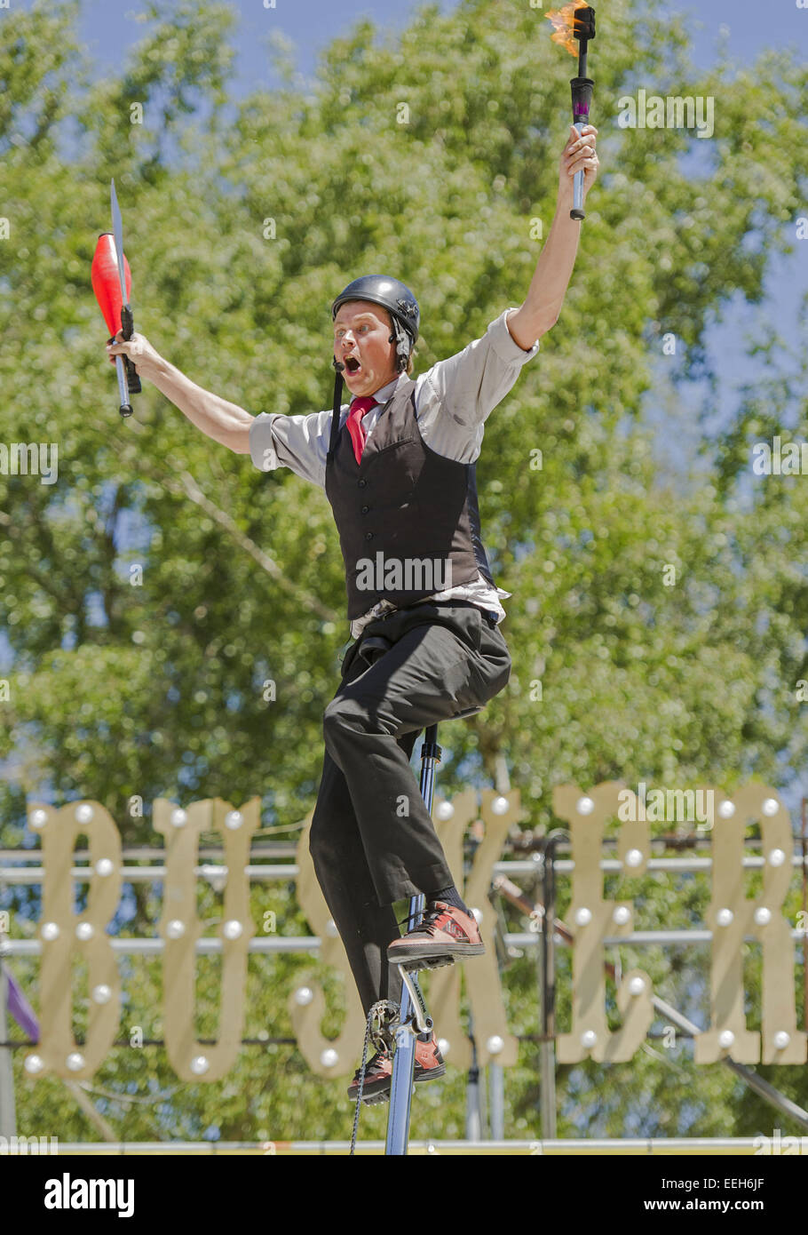 Christchurch, New Zealand. 19th Jan, 2015. World champion unicyclist
