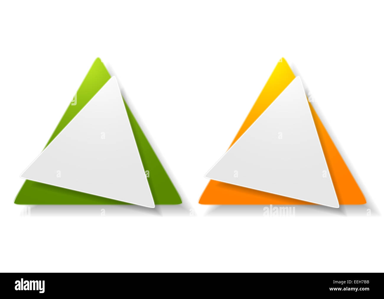 Abstract triangle shape sticker design. Vector background Stock Photo ...