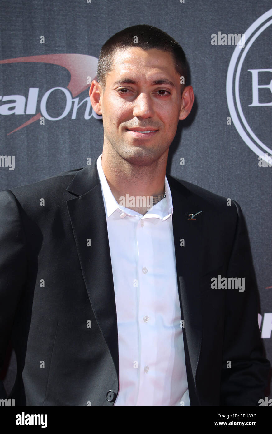 2014 ESPYS Awards - Arrivals  Featuring: Clint Dempsey Where: Los Angeles, California, United States When: 16 Jul 2014 Stock Photo