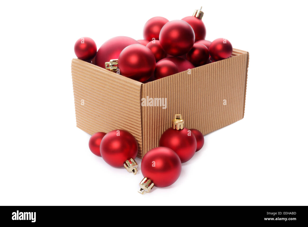 christmas decorations group of red christmas balls in a kraft corrugated cardboard box christmas - Cardboard Christmas Decorations christmas decorations group of red christmas balls in a kraft corrugated cardboard box christmas - Cardboard Christmas Decorations