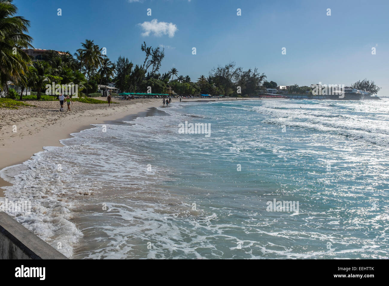Accra Beach South Coast Of The Caribbean Island Of Barbados West