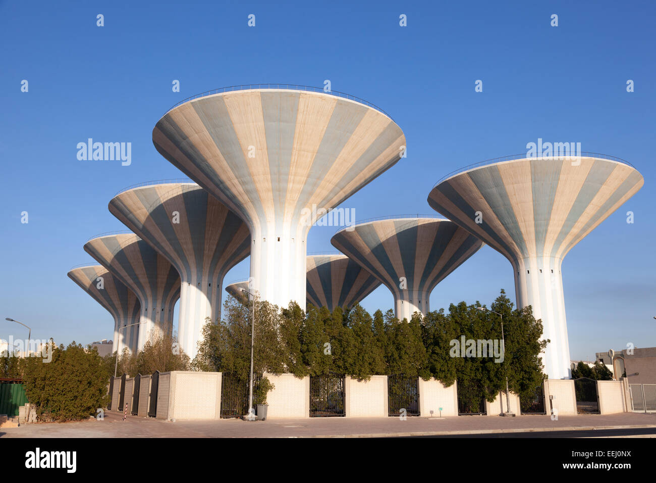 Water towers in Kuwait Stock Photo Alamy