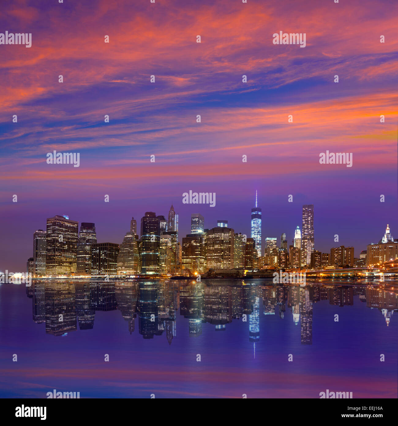 Sunset skyline new york hi-res stock photography and images - Alamy
