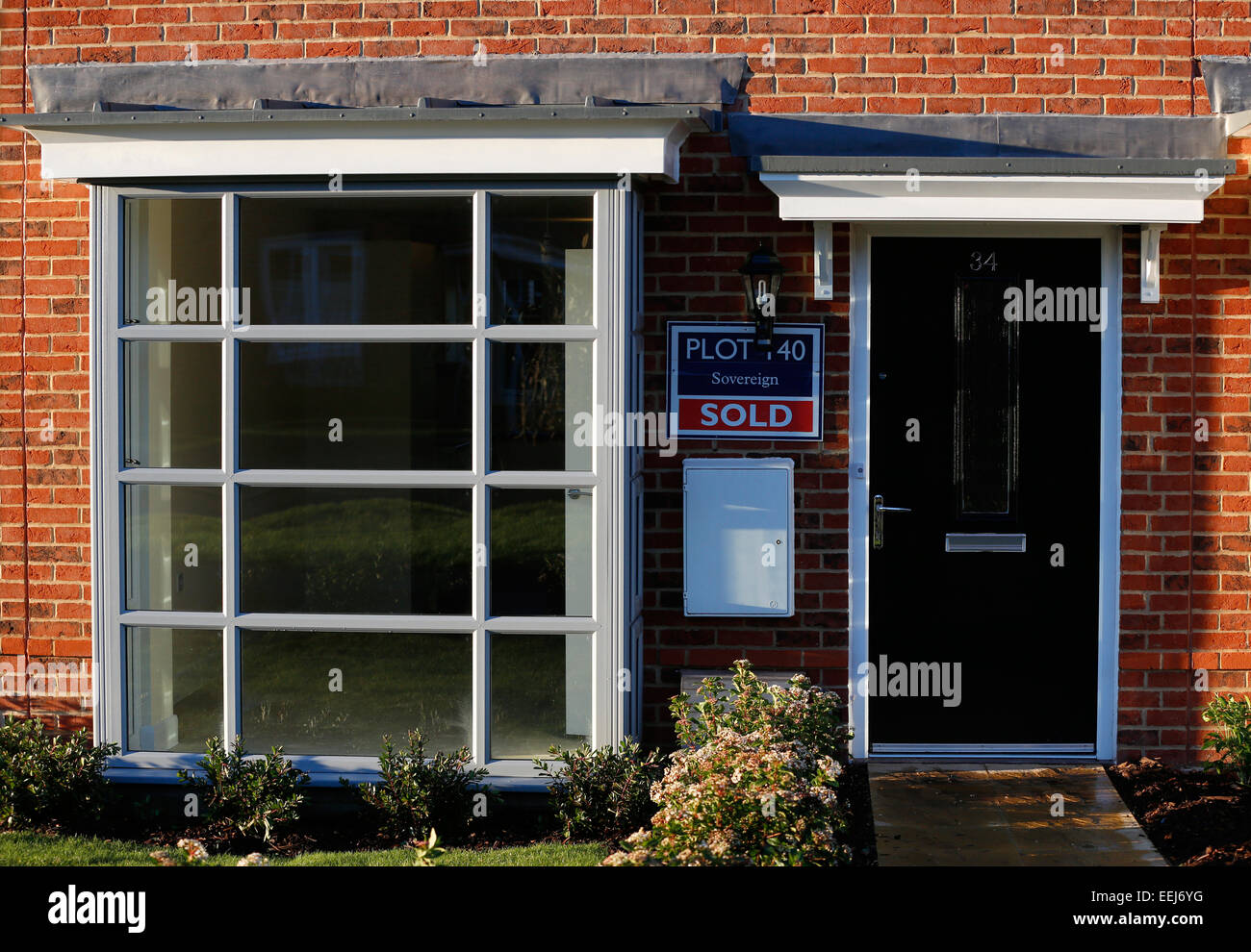 Houses are seen during construction during building a new residential
