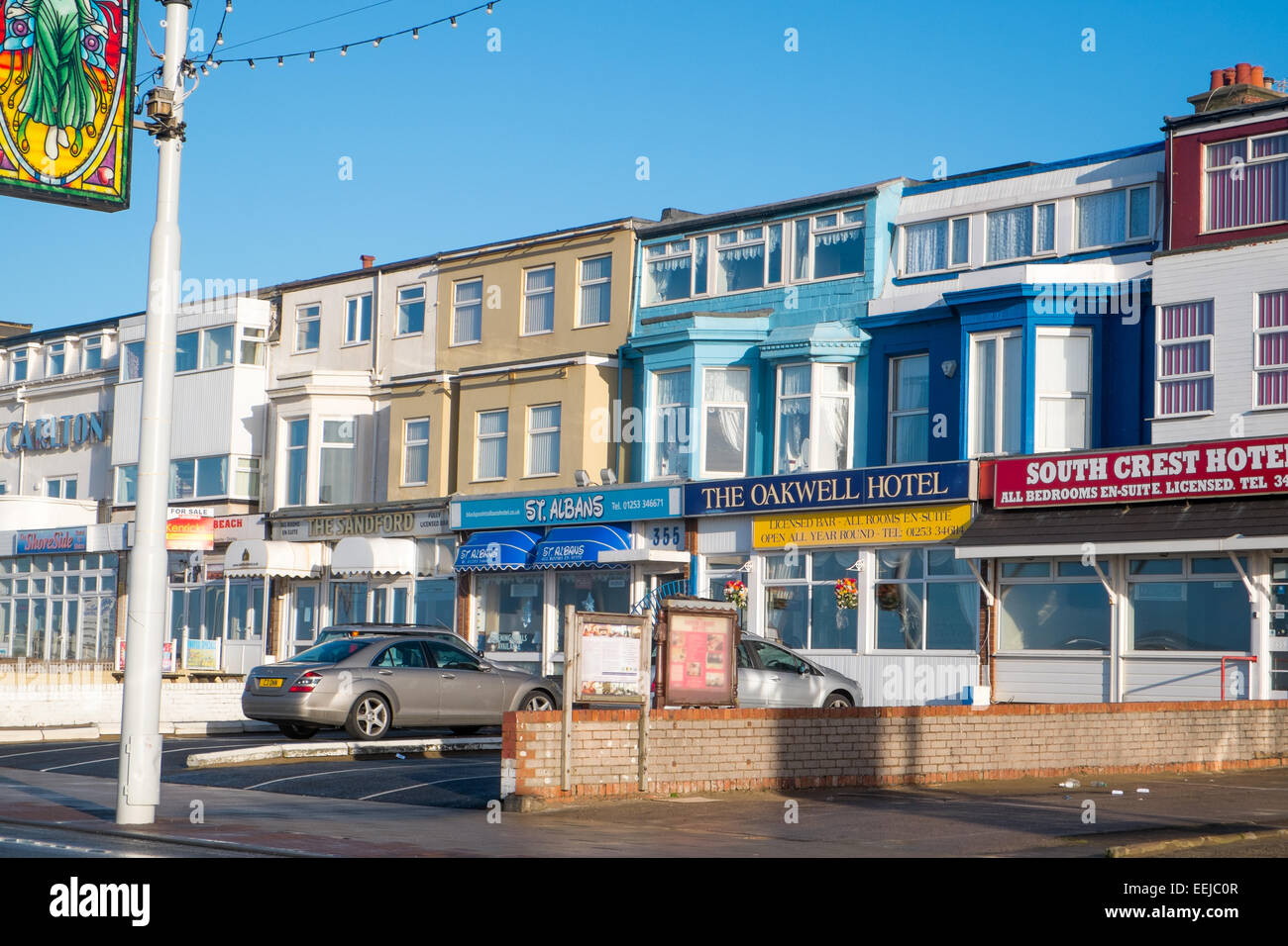 Hotels On Blackpool Seafront During Winter, Blackpool,Lancashire ...