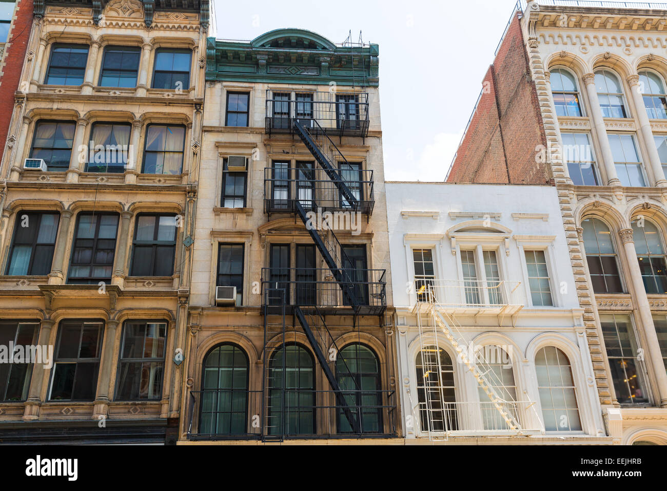 Soho buildings facade in Manhattan New York City NYC USA Stock Photo ...