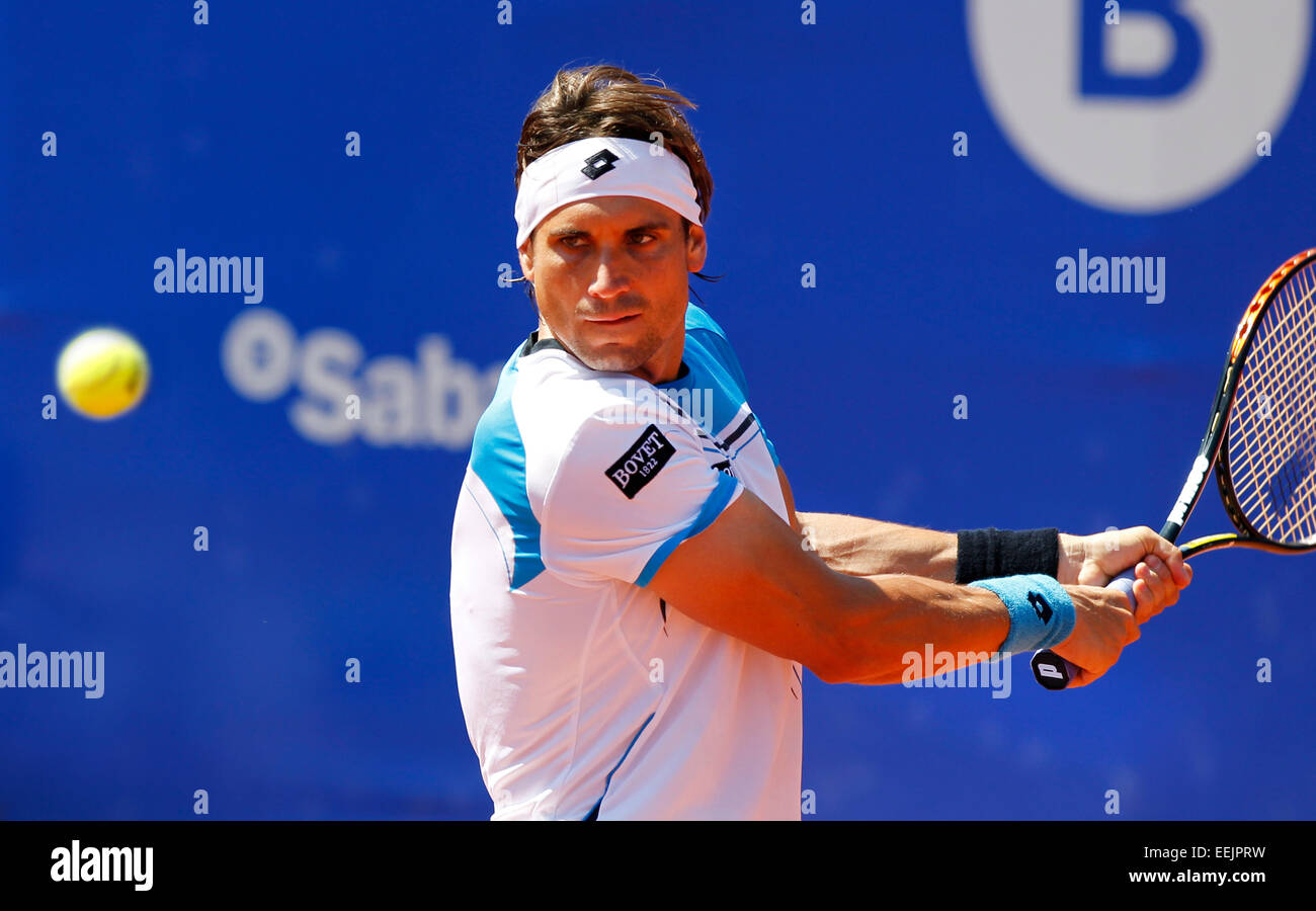 Spanish Tennis Player David Ferrer Playing At The Banc Sabadell ATP spanish-tennis-player-david-ferrer-playing-at-the-banc-sabadell-atp
