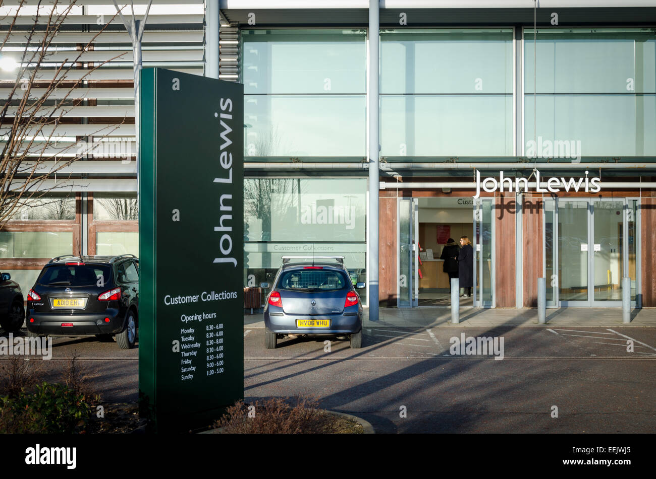 John Lewis customer collection centre. Trumpington, Cambridge. UK Stock