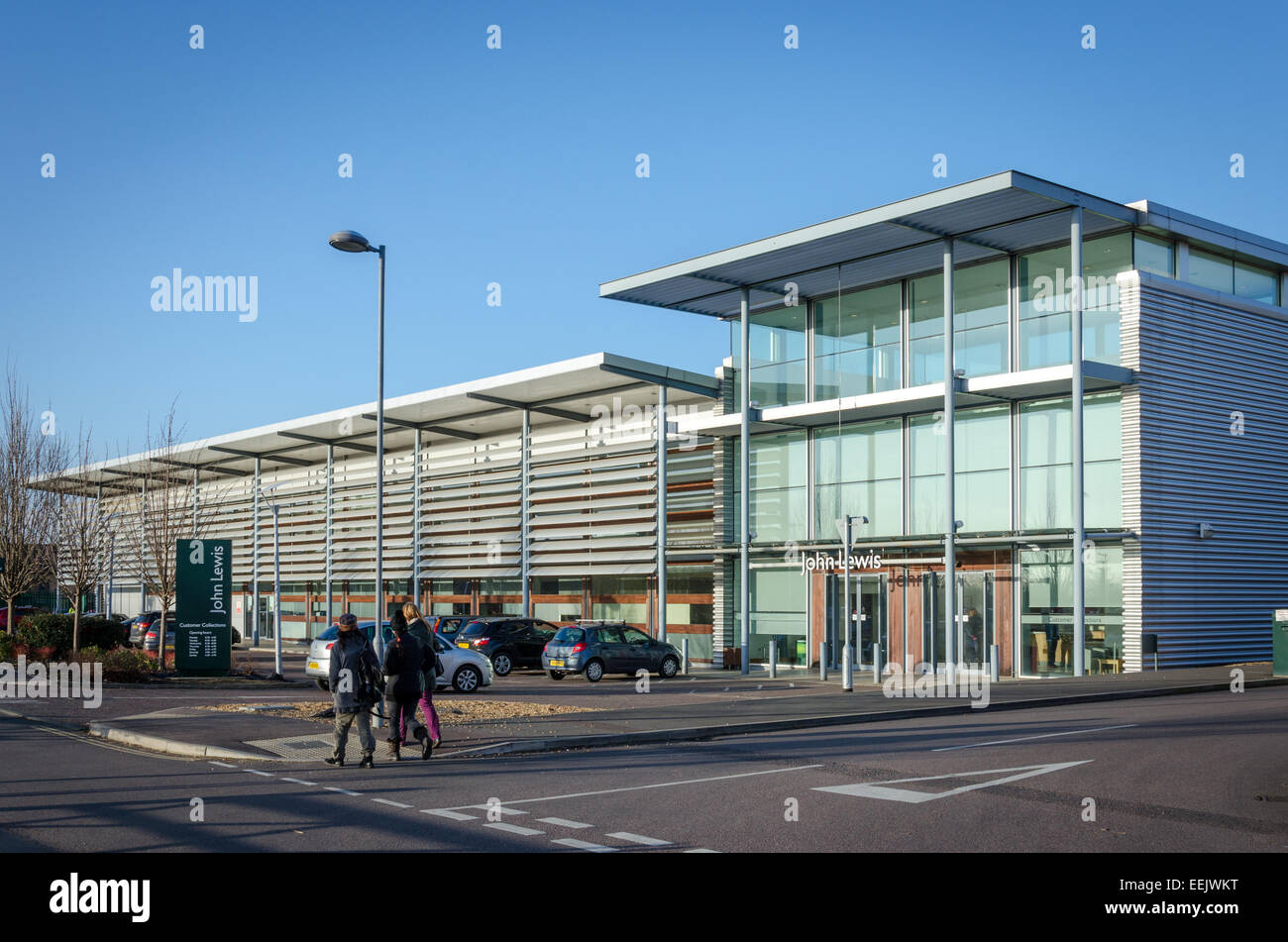 John Lewis customer collection centre. Trumpington, Cambridge. UK Stock