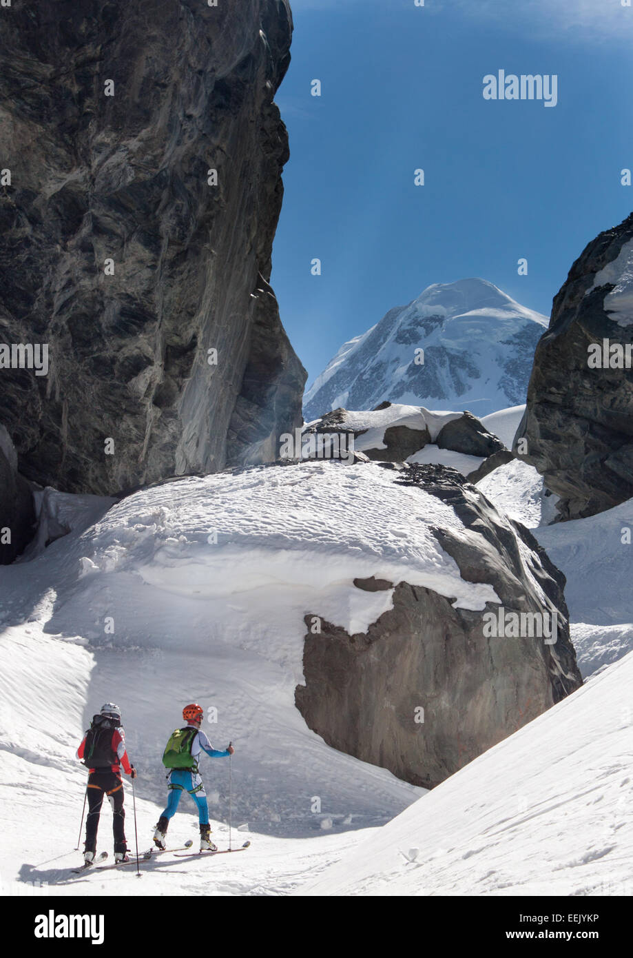 ski mountaineering, ski touring Stock Photo