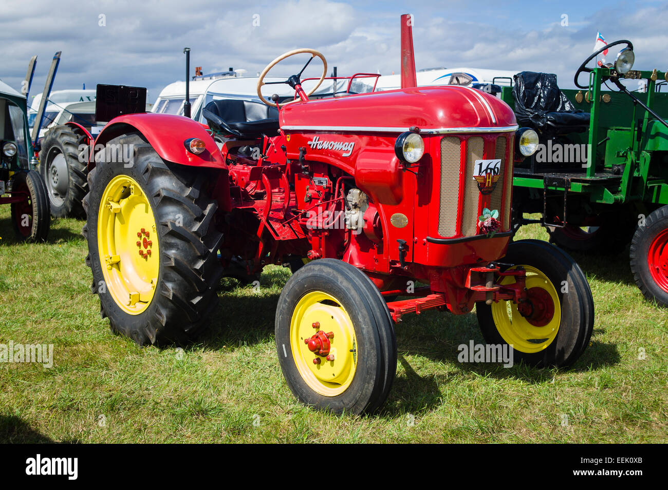 Old German Hanomag R425 tractor at an English show Stock Photo