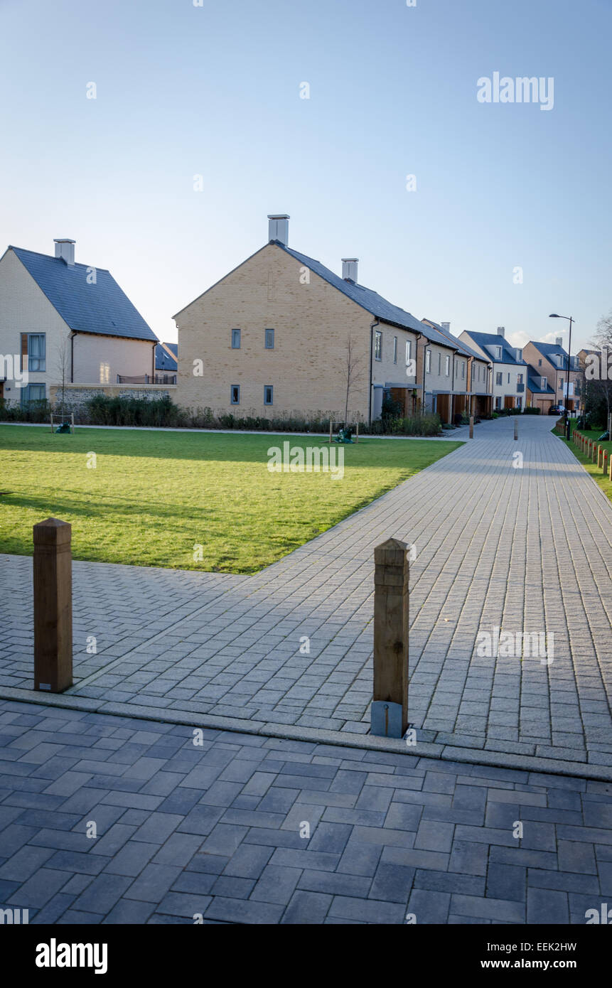 Trumpington Meadows new housing development. Trumpington, Cambridge, UK Stock Photo