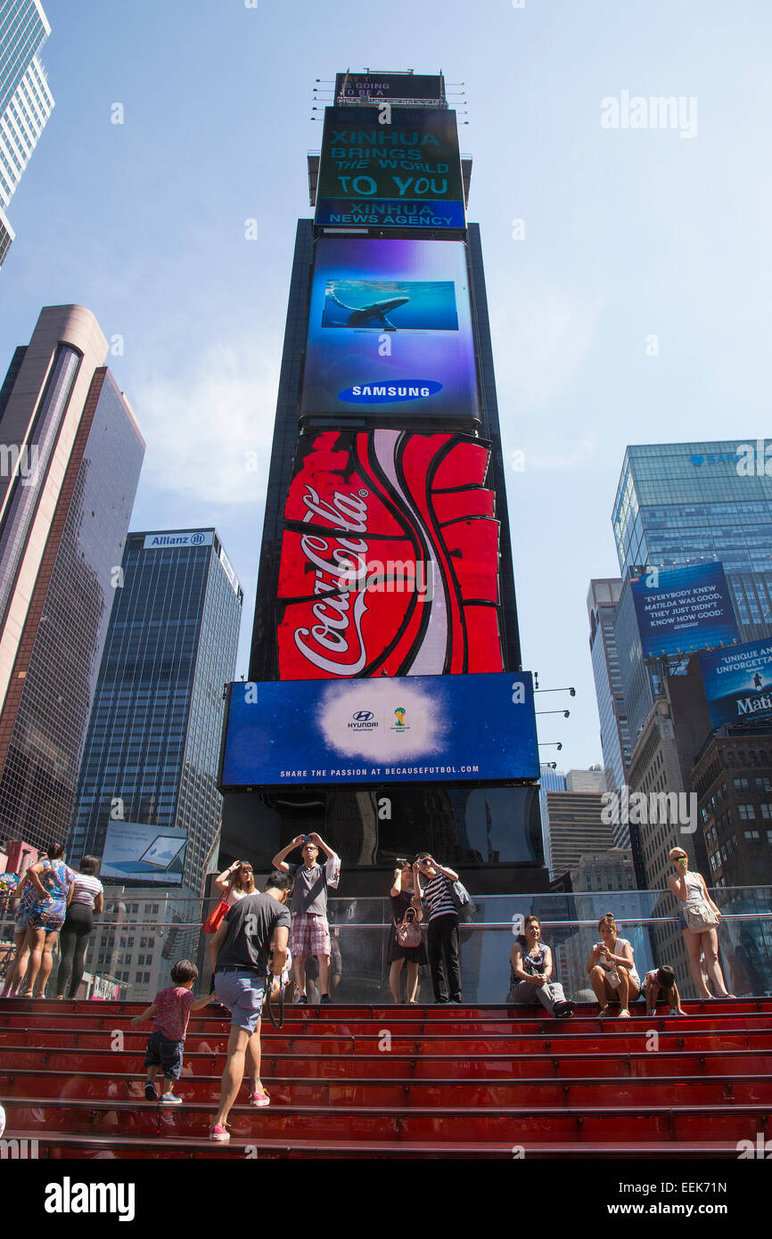 Times Square a major commercial neighborhood in Midtown Manhattan, New York City Stock Photo Alamy