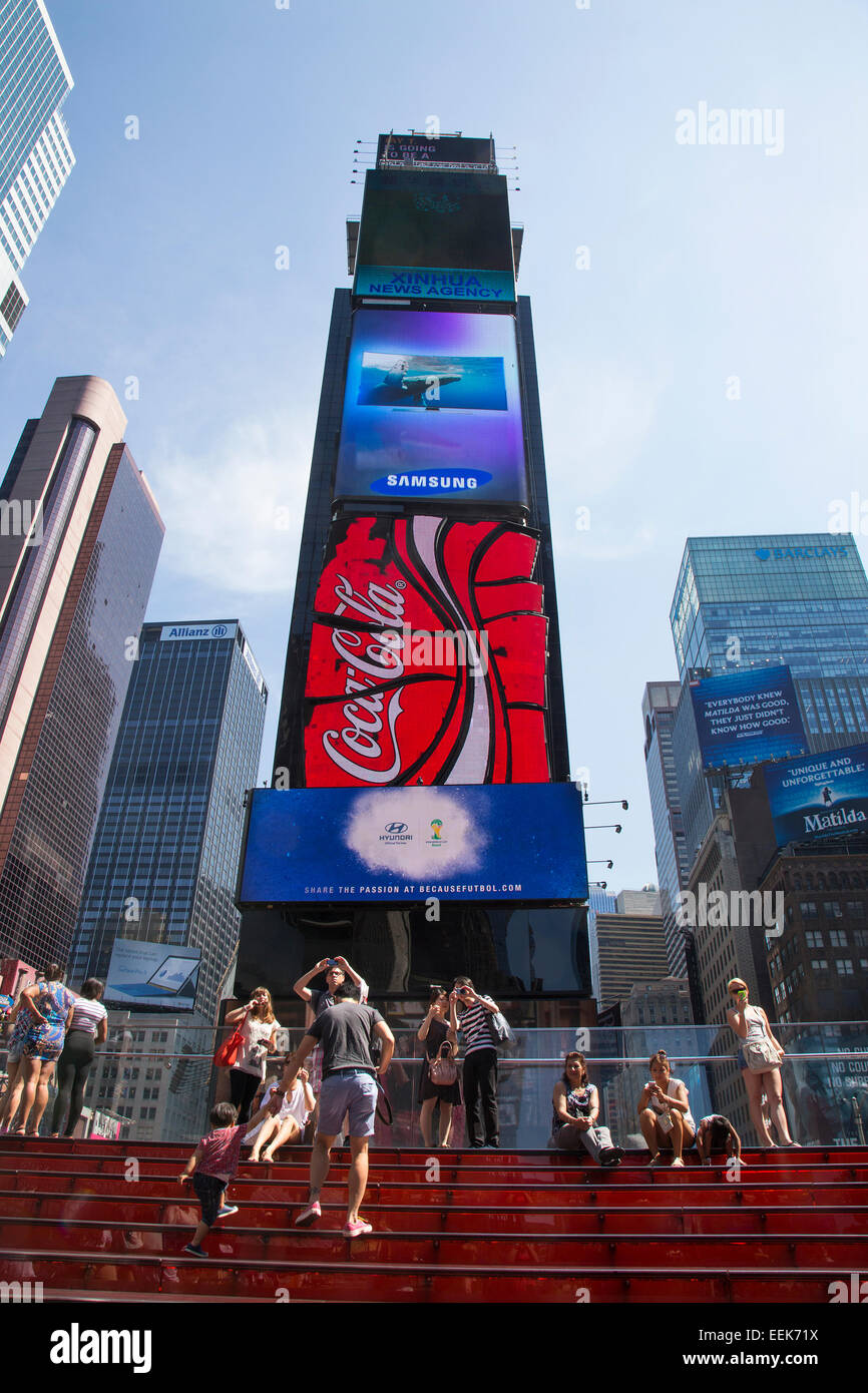 Times Square a major commercial neighborhood in Midtown Manhattan, New York City Stock Photo Alamy