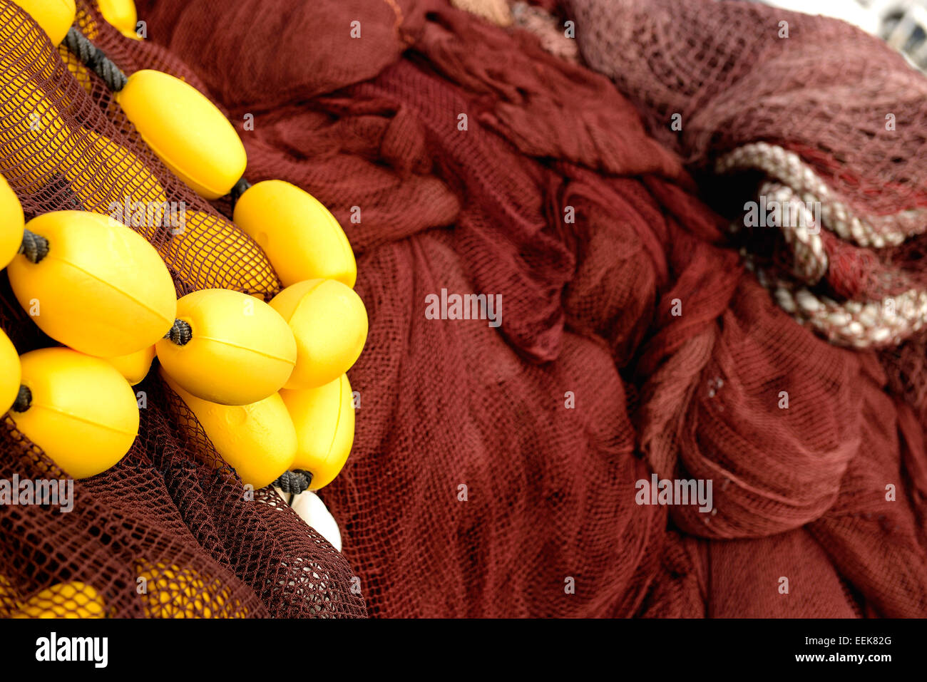 Fishing Nets, Santoña, Cantabria, Spain, Europe Stock Photo