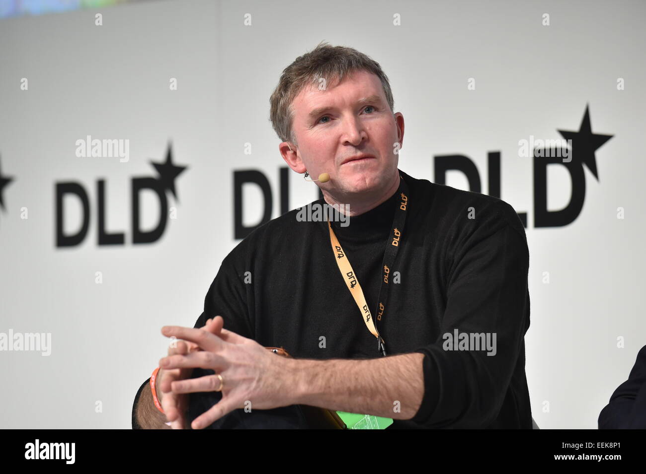 MUNICH/GERMANY - JANUARY 19: Niall Murphy (Evrything) listens on the podium during the DLD15 (Digital-Life-Design) Conference at the HVB Forum on January 19, 2015 in Munich, Germany. DLD is a global network of innovation, digitization, science and culture, which connects business, creative and social leaders, opinion formers and influencers for crossover conversation and inspiration.(Photo: picture alliance / Kai-Uwe Wärner)/picture alliance Stock Photo