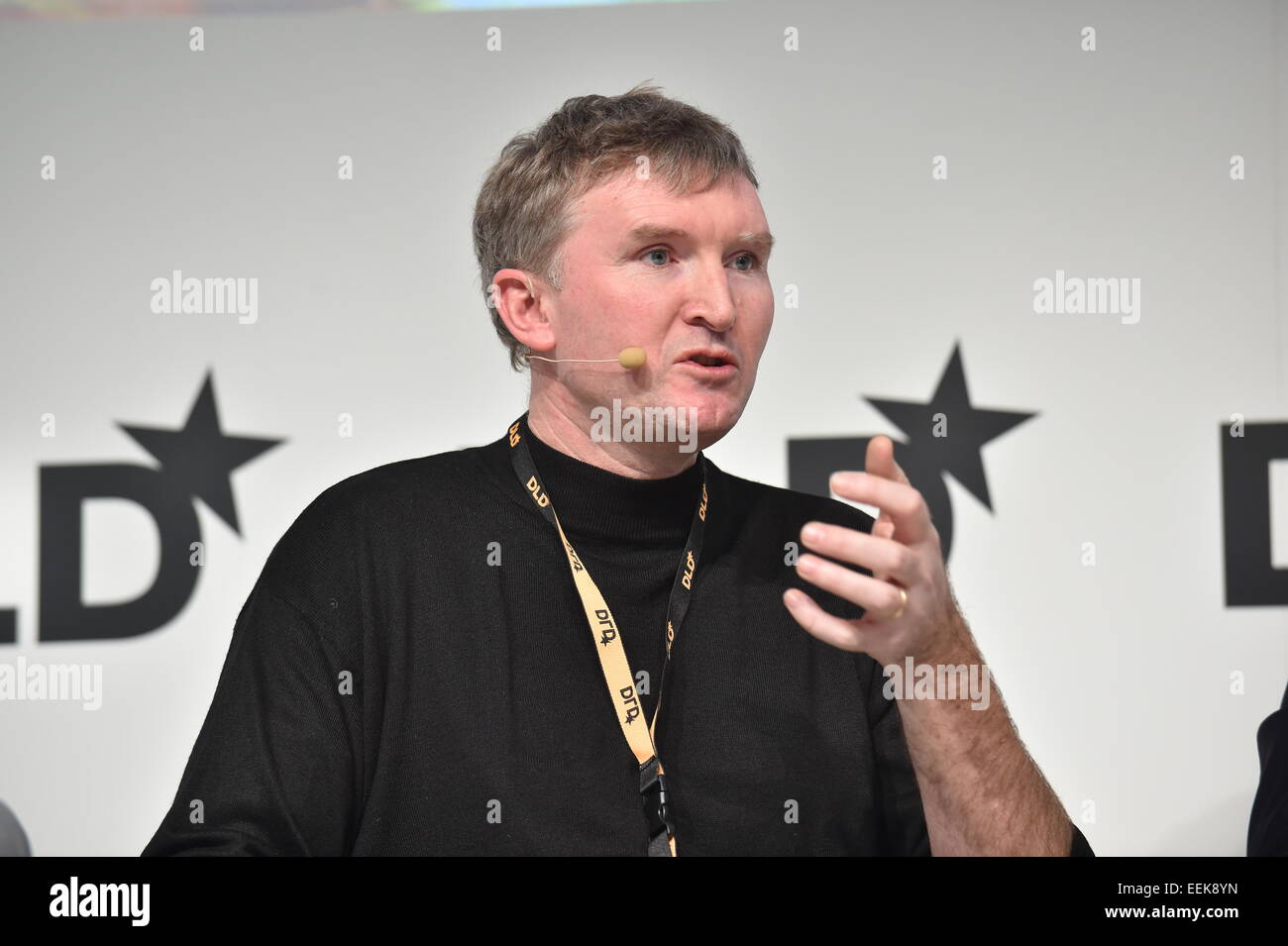 MUNICH/GERMANY - JANUARY 19: Niall Murphy (Evrything) speaks on the podium during the DLD15 (Digital-Life-Design) Conference at the HVB Forum on January 19, 2015 in Munich, Germany. DLD is a global network of innovation, digitization, science and culture, which connects business, creative and social leaders, opinion formers and influencers for crossover conversation and inspiration.(Photo: picture alliance / Kai-Uwe Wärner)/picture alliance Stock Photo