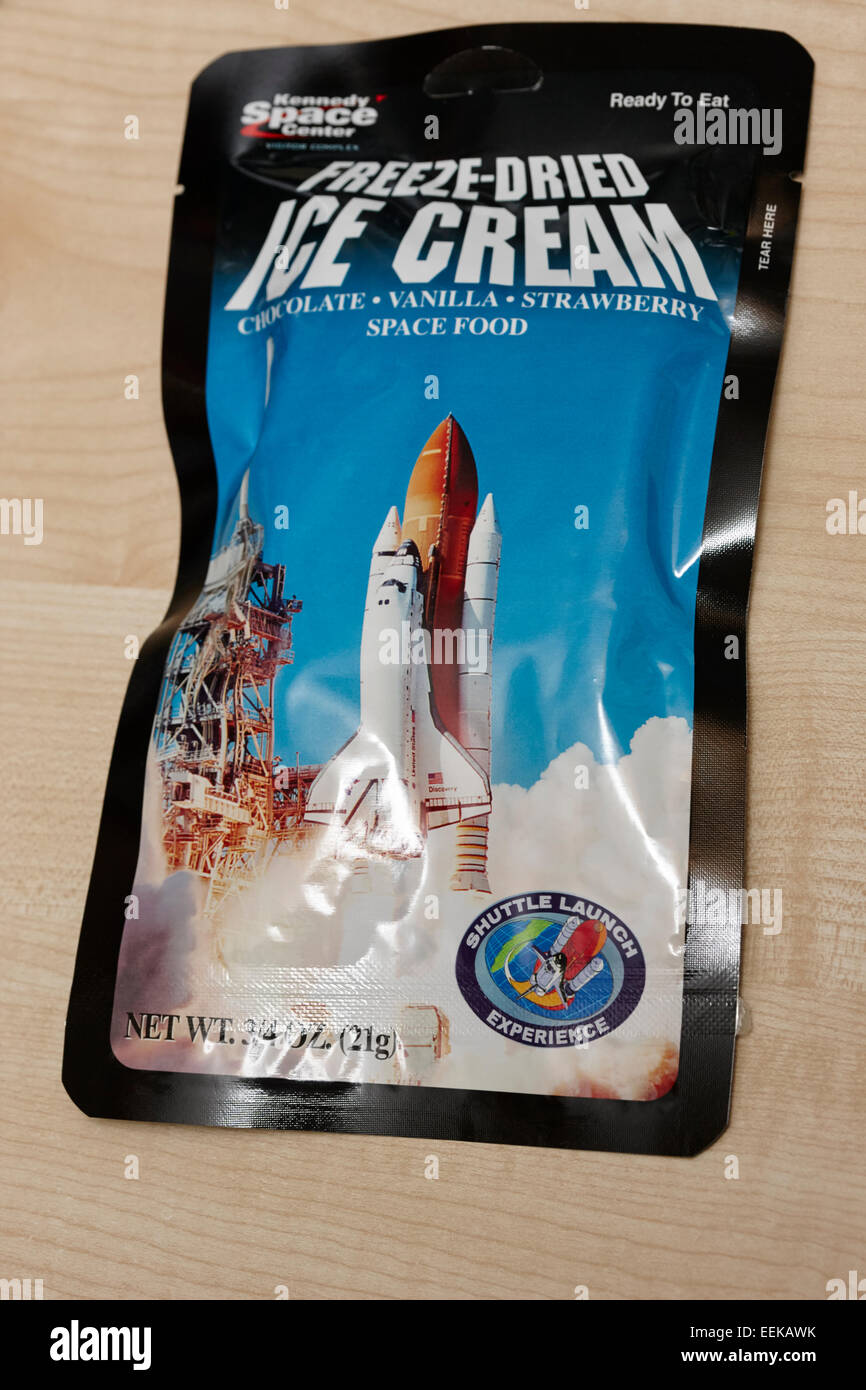 freeze dried ice cream souvenir from the kennedy space center Stock Photo