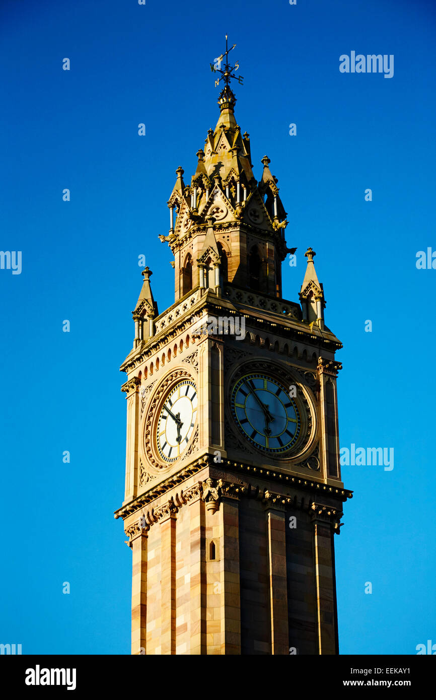 the albert memorial clock tower in central belfast northern ireland